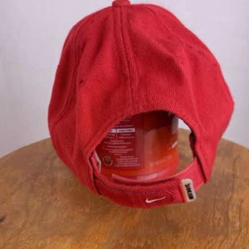 Nike Nike Red Baseball Cap Adjustable Size Strap Embroidered 1990s Hat Men Canvas Cap Adjust adjustable Size ONE SIZE - 3 Thumbnail