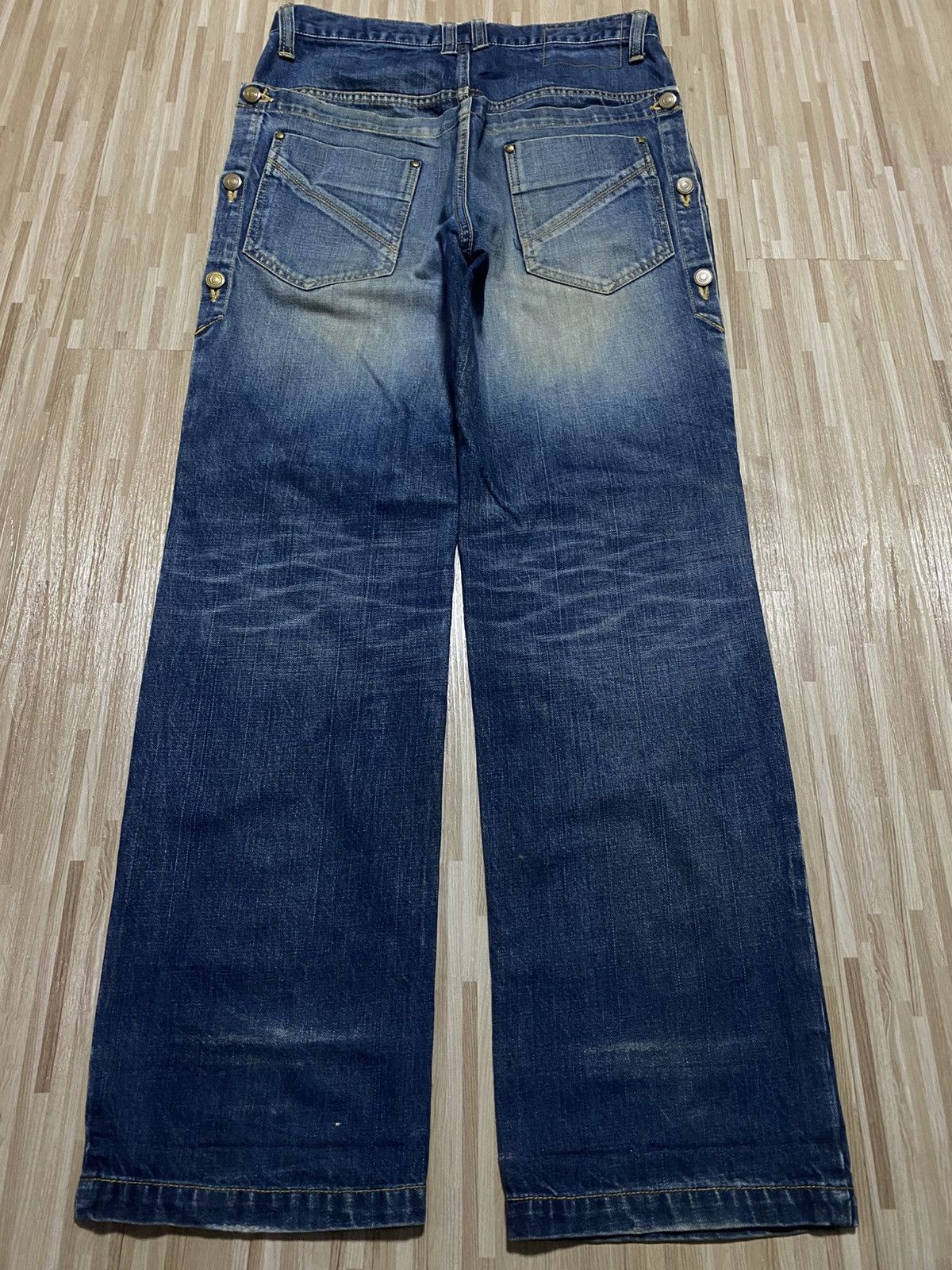 Vintage 💥FLARE 90s RARE BACK POCKET💥 Size US 31 - 2 Thumbnail