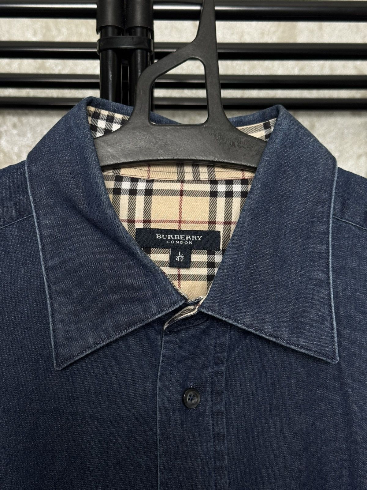 Burberry Vintage Blue Shirt Burberry Size US L / EU 52-54 / 3 - 5 Thumbnail