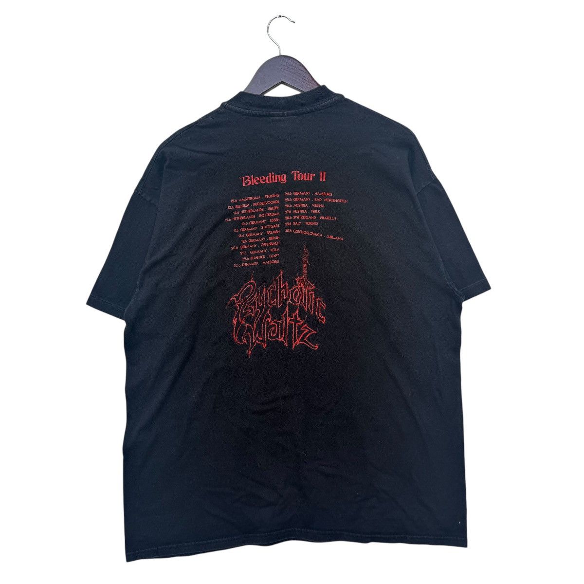 Band Tees × Hanes × Vintage 1996 Psycothic Waltz Bleeding Tour Tee Size US XL / EU 56 / 4 - 4 Thumbnail