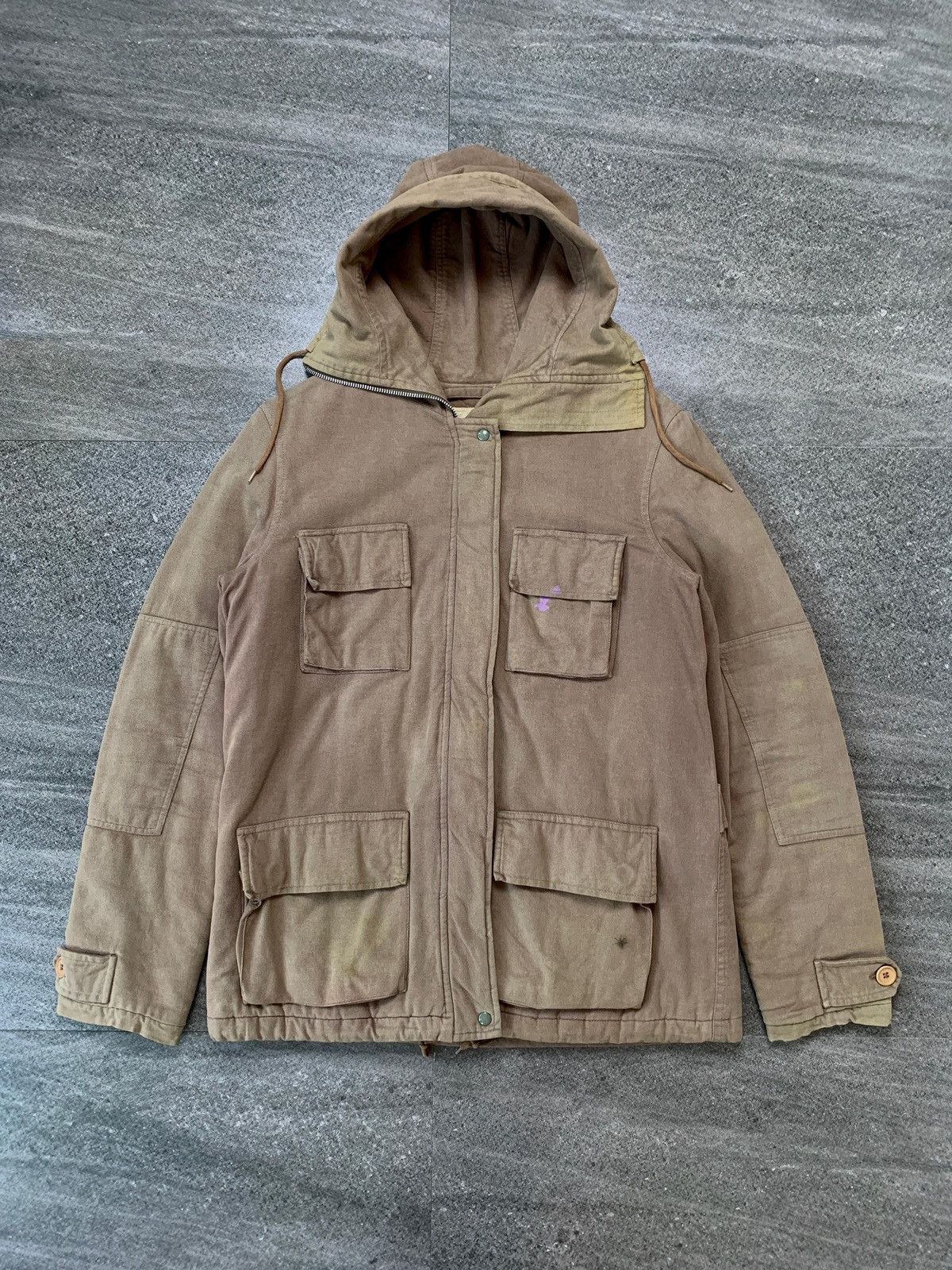 Helmut Lang FREE TAX! Vintage Cotton Military Heavy Coat Jacket Size US S / EU 44-46 / 1 - 1 Thumbnail