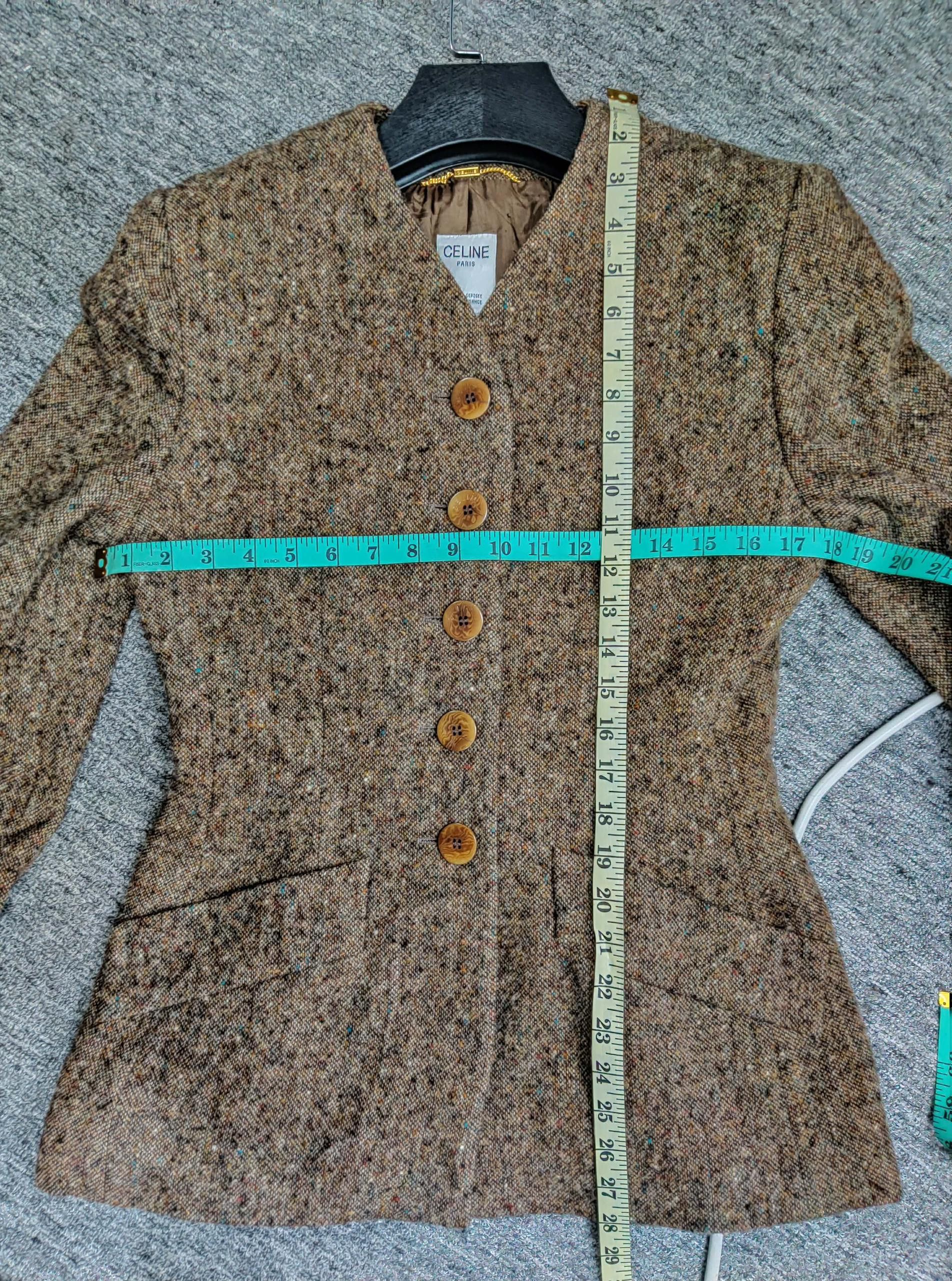 Celine Celine Paris Wool Tweed Coat Jacket Size S / US 4 / IT 40 - 14 Thumbnail