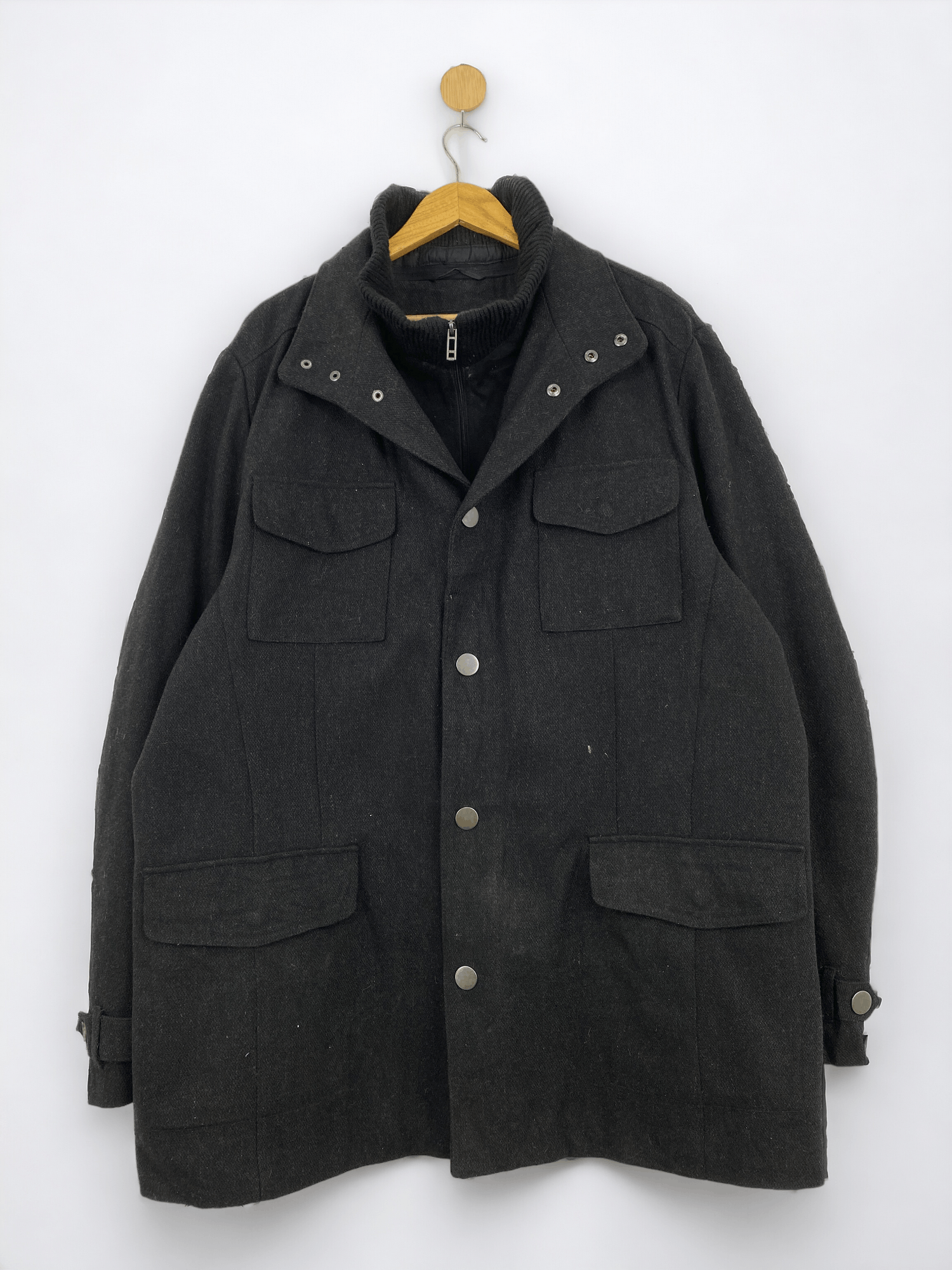 Angelo Litrico Vintage Angelico Litrico Heavy Coat Zipper Up Jacket JA0059 Size US XXL / EU 58 / 5 - 1 Thumbnail
