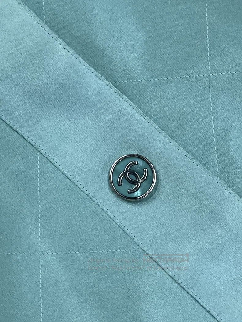 Chanel Chanel 23P Lake Blue Silk Drawstring Windbreaker Jacket Size XXS / US 00 / IT 34 - 2 Thumbnail