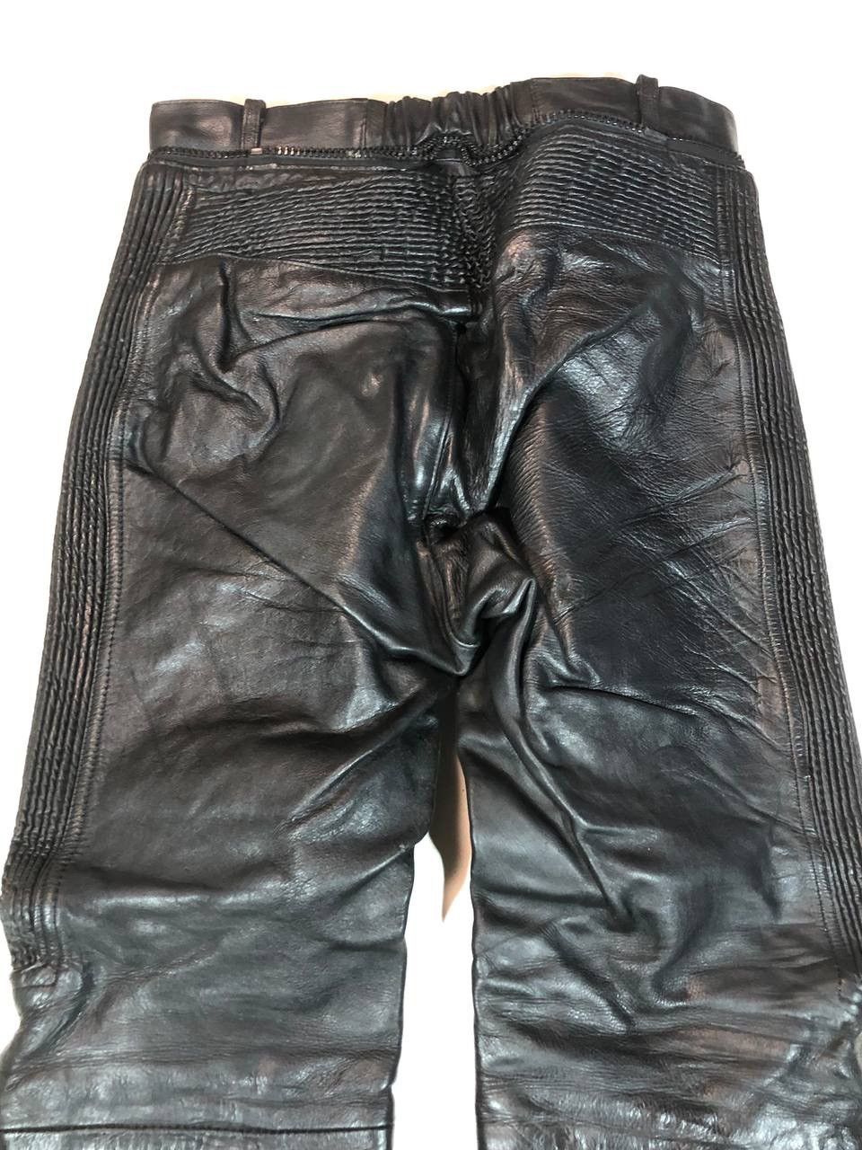 Genuine Leather × Vintage Vintage Rare Leather Moto Biker Leather Pants Size US 32 / EU 48 - 6 Thumbnail