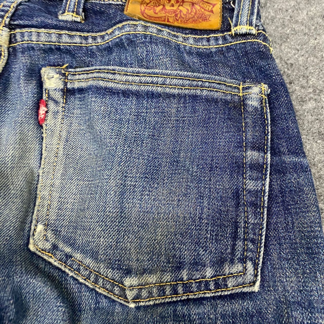 If Six Was Nine 💥Flare💥Vintage Skulls Jeans by an Alchemist Denim Size US 30 / EU 46 - 13 Thumbnail