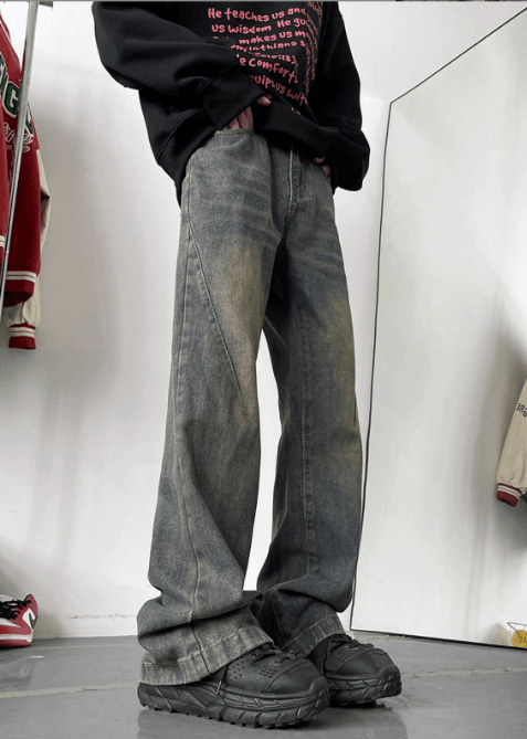 Japanese Brand American retro street washed distressed jeans Size US 32 / EU 48 - 3 Thumbnail