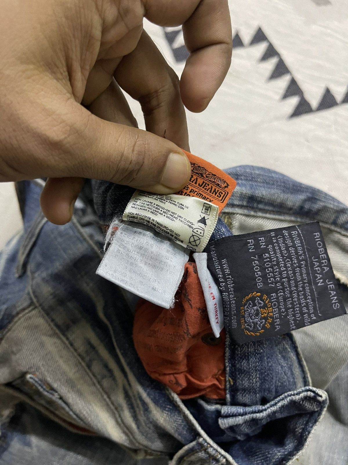 If Six Was Nine 2000s RIOBERA JEANS WASHABLE DISTRESSED JEANS RARE DESIGN Size US 30 / EU 46 - 17 Thumbnail