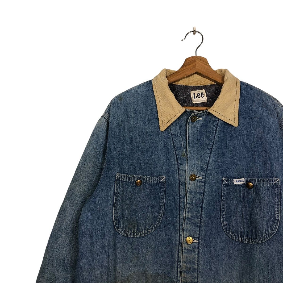 Lee 🔥VINTAGE CHORE WORKER JACKET LEE MADE IN USA BLANKET DENIM Size US M / EU 48-50 / 2 - 9 Thumbnail