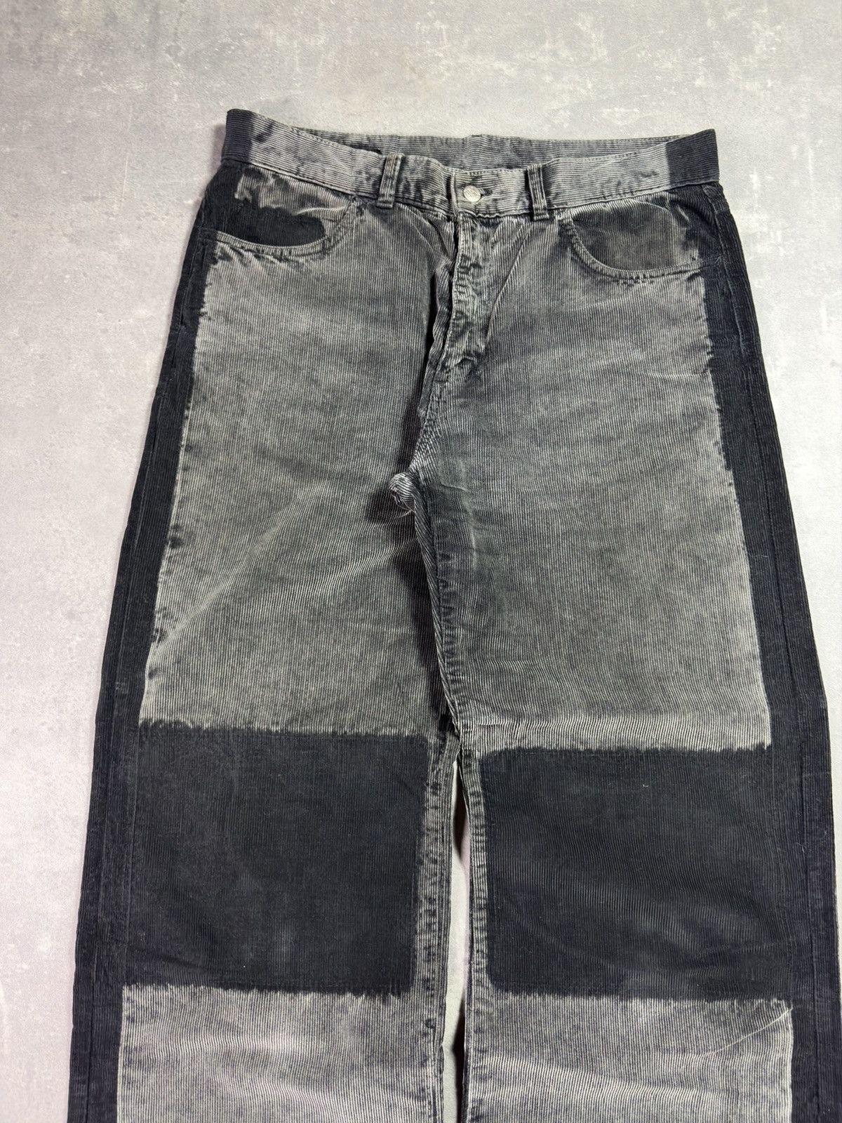 Jean Paul Gaultier Jean Paul Gaultier Corduroy Colorblock Sprayed Pants 36 Size US 36 / EU 52 - 3 Thumbnail