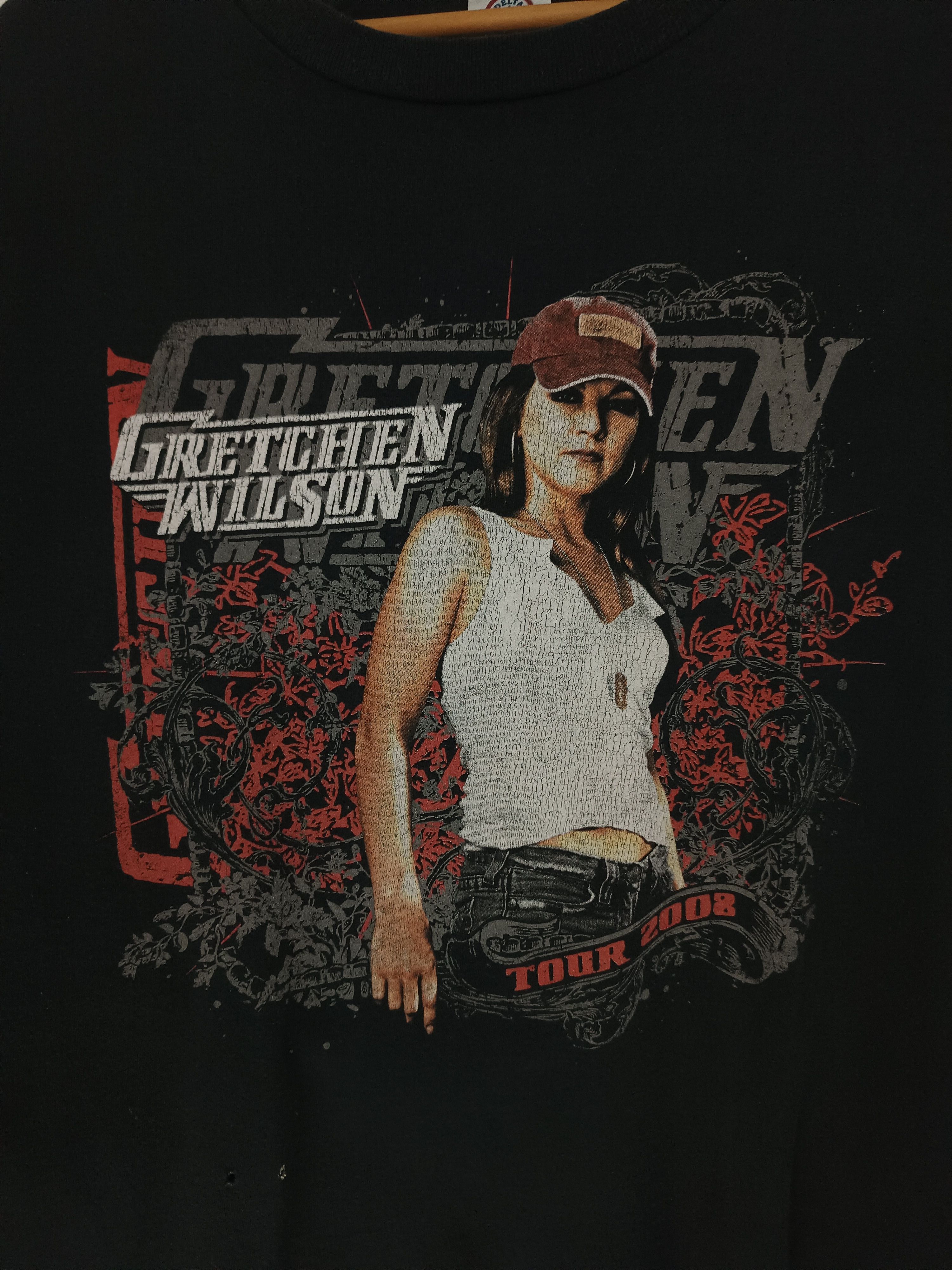 Vintage THRASH FADED VINTAGE '08 GRETCHEN WILSON TOUR TEE kid rock Size US XL / EU 56 / 4 - 10 Thumbnail