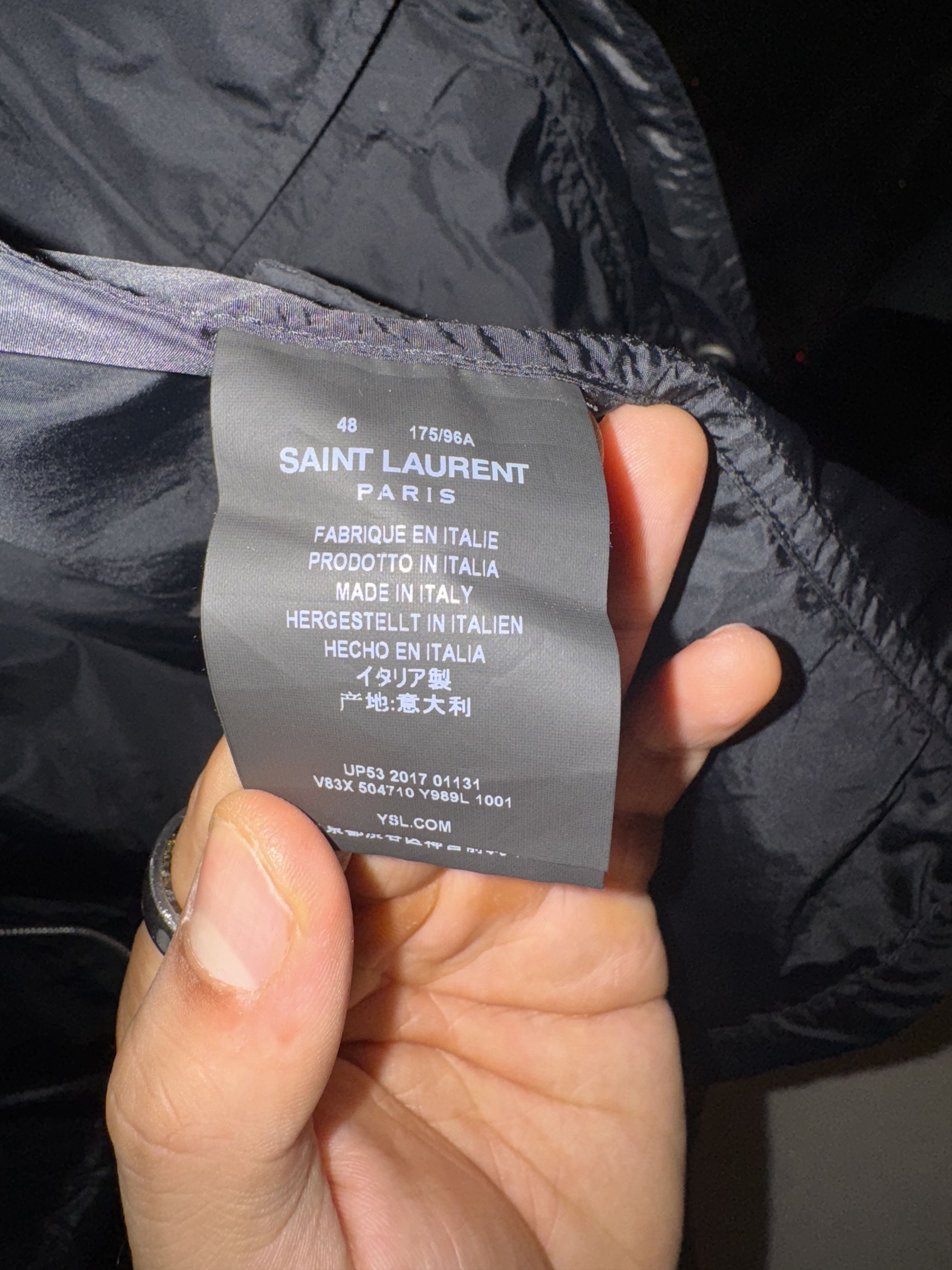 Saint Laurent Paris Saint Laurent Paris Hedi Slimane Waxed Nylon Jacket Size 48 Size US M / EU 48-50 / 2 - 5 Thumbnail