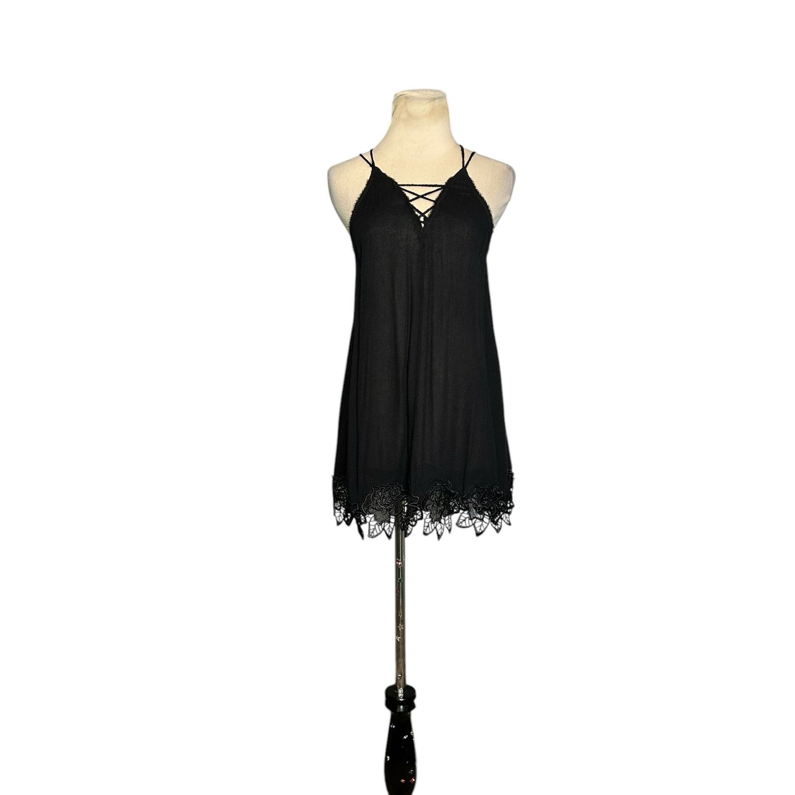 Free People Free People Wicked Spell black mini dress size XS Size XS / US 0-2 / IT 36-38 - 8 Thumbnail