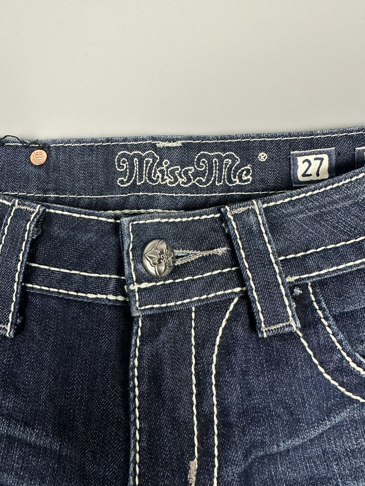 If Six Was Nine × Le Grande Bleu (L.G.B.) 🔥Flared🔥Miss Me Inspired by Chrome Hearts Design Denim Size US 29 - 10 Thumbnail