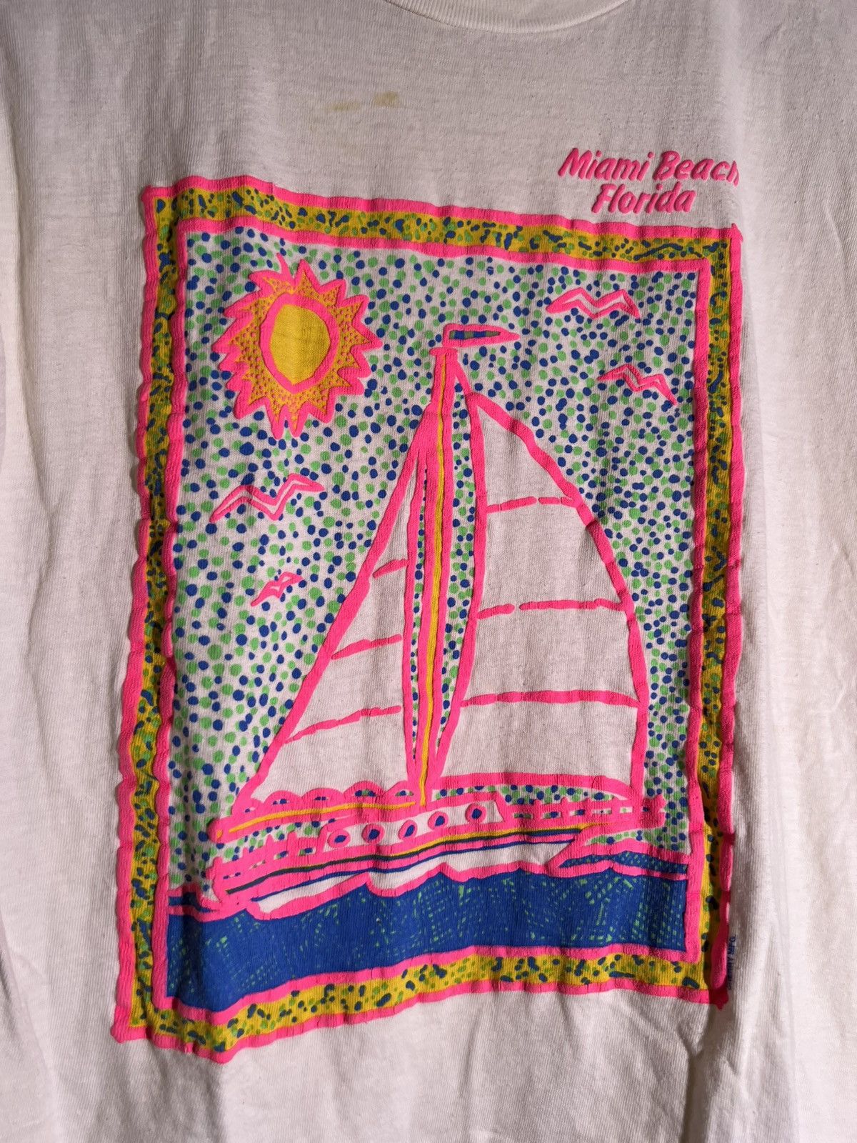 Vintage 90’s 2000’s Y2K VTG Vintage Miami Beach Florida FL Retro Tee Size US M / EU 48-50 / 2 - 3 Thumbnail
