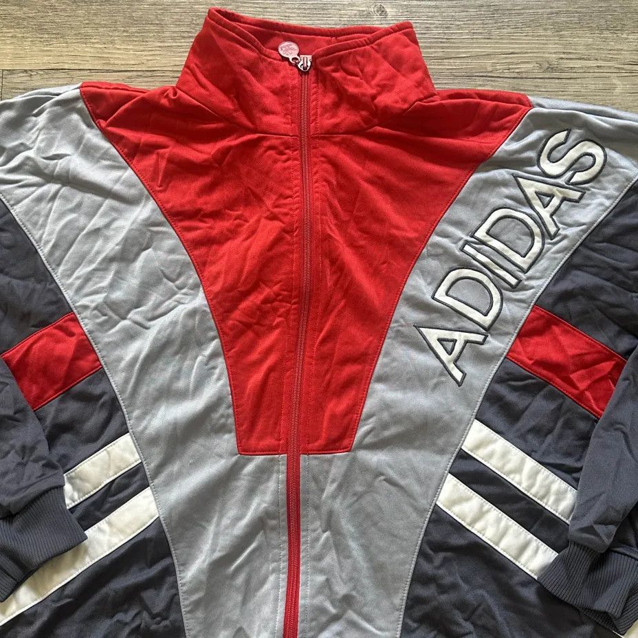 Adidas Vintage 80s Adidas Retro Track Jacket Size XL Size US XL / EU 56 / 4 - 3 Thumbnail