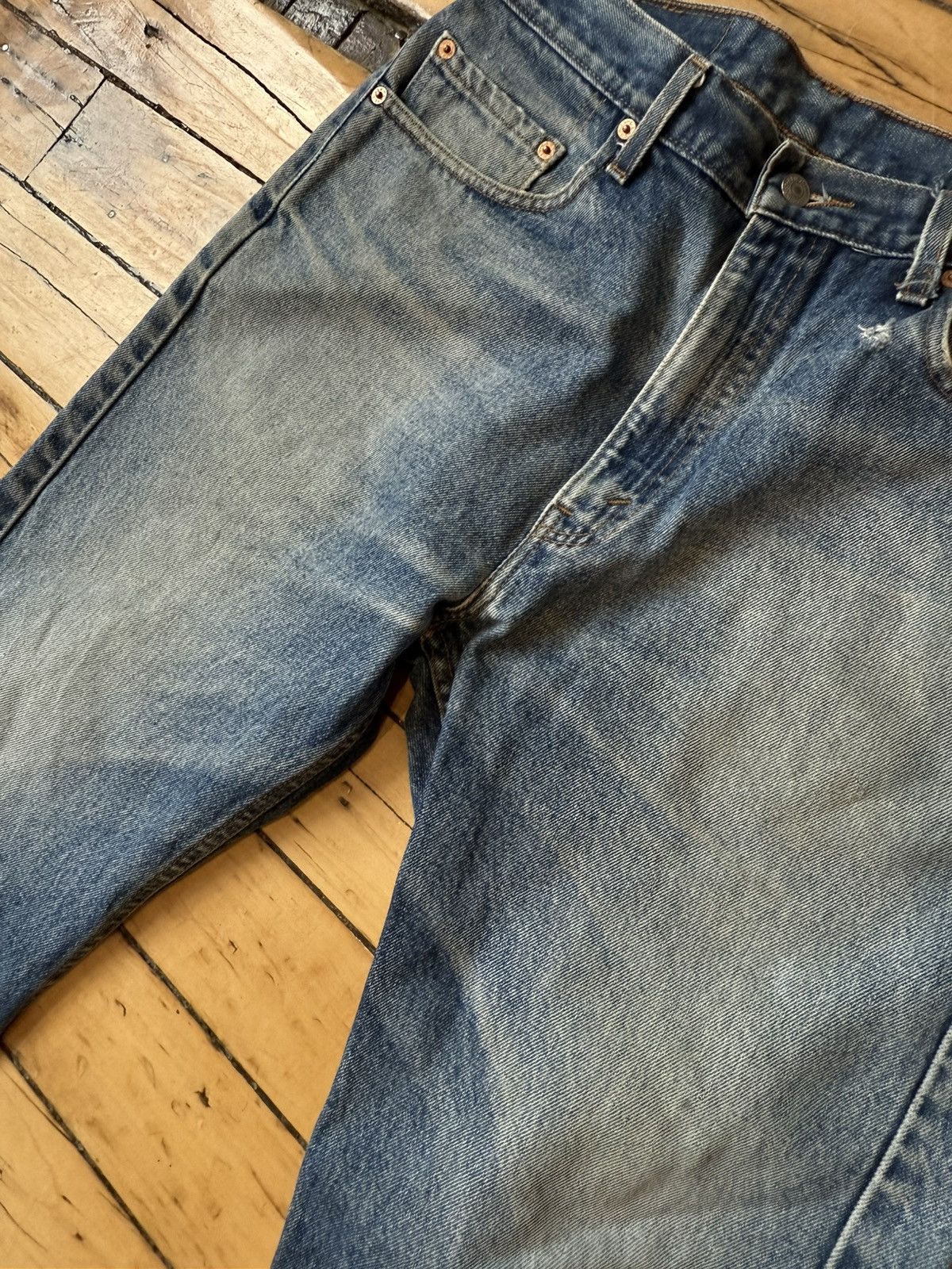 Levi's Vintage Early 2000's Levis 505xx Blue Faded Size US 34 / EU 50 - 2 Thumbnail