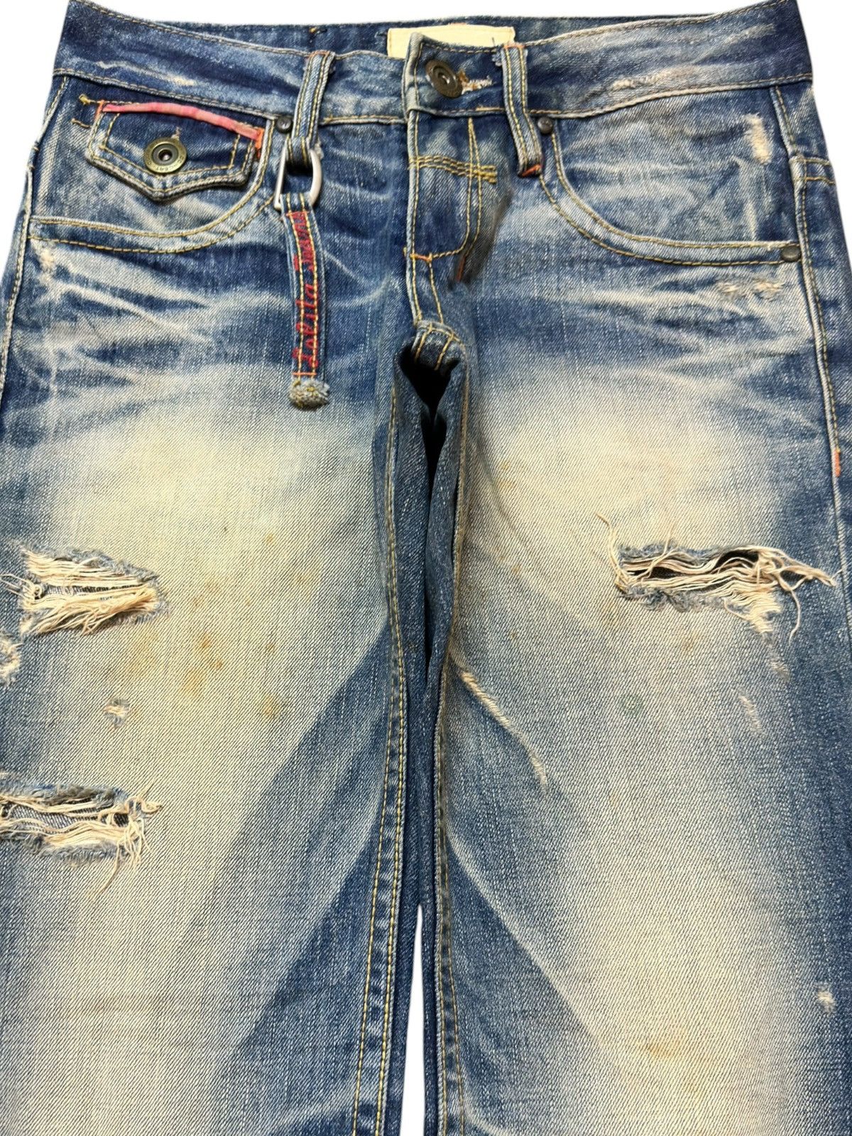 Hysteric Glamour Vintage Lolita Jeans Mudwash Ripped Grunge Distressed Denim Size US 29 - 2 Thumbnail