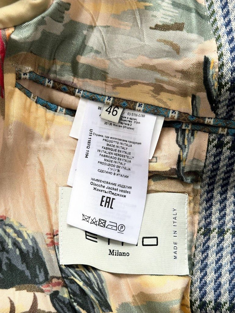 Etro Etro Prince of Wales Blazer Size 46S - 8 Thumbnail