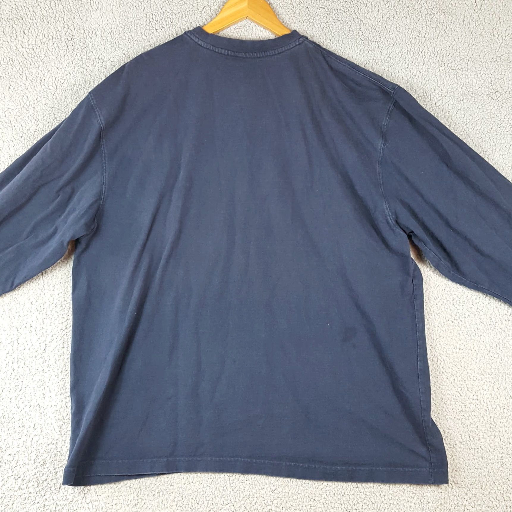 Carhartt VINTAGE Carhartt Faded Grunge Long Sleeve Henley T-Shirt Men's XL Navy Blue Logo Retro Workwear Size US XL / EU 56 / 4 - 4 Thumbnail