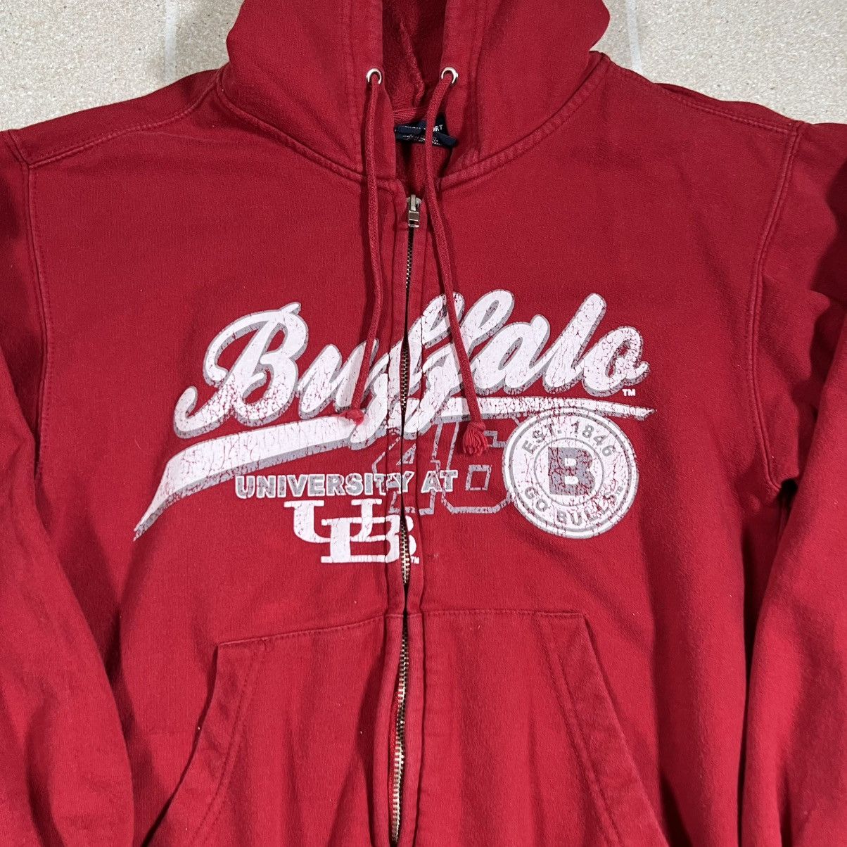 Other MV Sport University At Buffalo Red Zip Up Hoodie Size Small Size S / US 4 / IT 40 - 2 Thumbnail