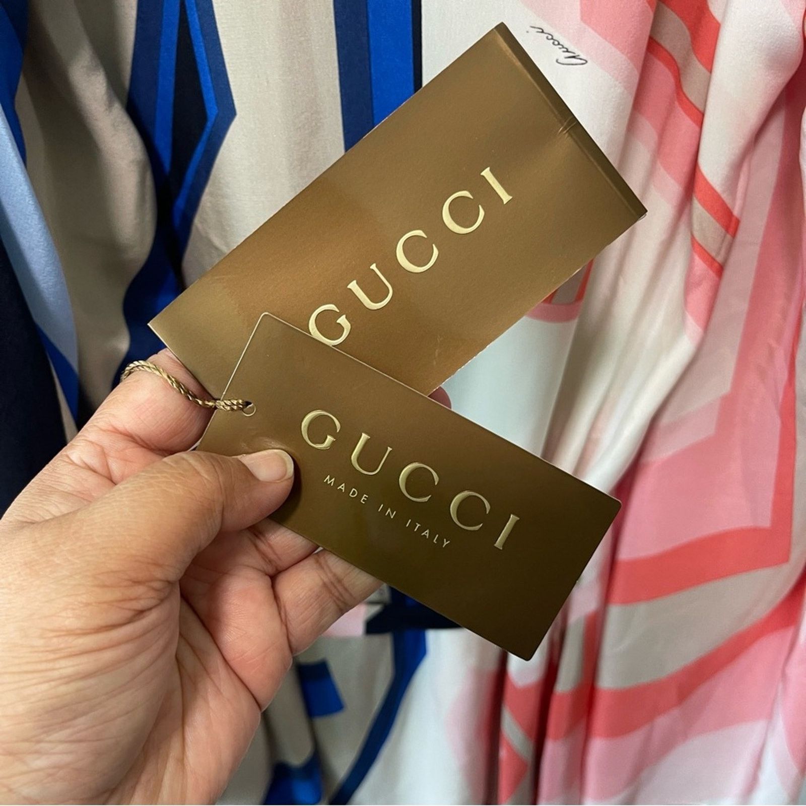 Gucci Gucci Silk V Neck Hip Length Kaftan Multicolor Size 42/6 US Size M / US 6-8 / IT 42-44 - 13 Thumbnail