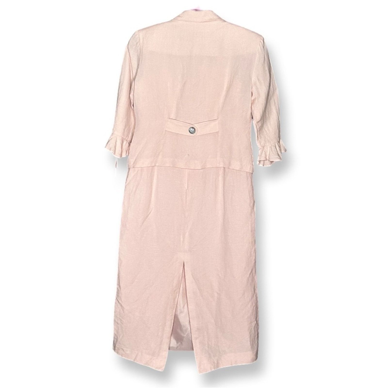 Vintage Jessica Howard Vintage Light Pink Linen Blouse And Dress Size S / US 4 / IT 40 - 7 Thumbnail