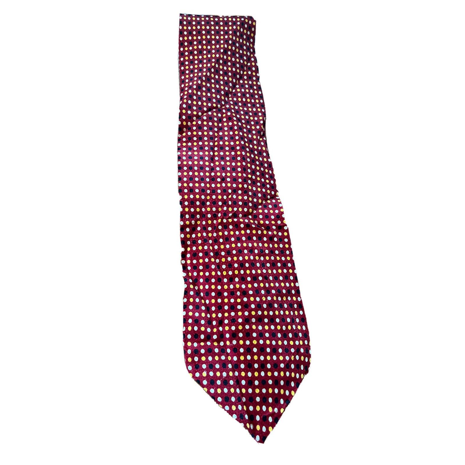 Other Tongue Tied Tom Mclellon Men’s Red Dot Geometric Silk Tie Size ONE SIZE - 1 Thumbnail