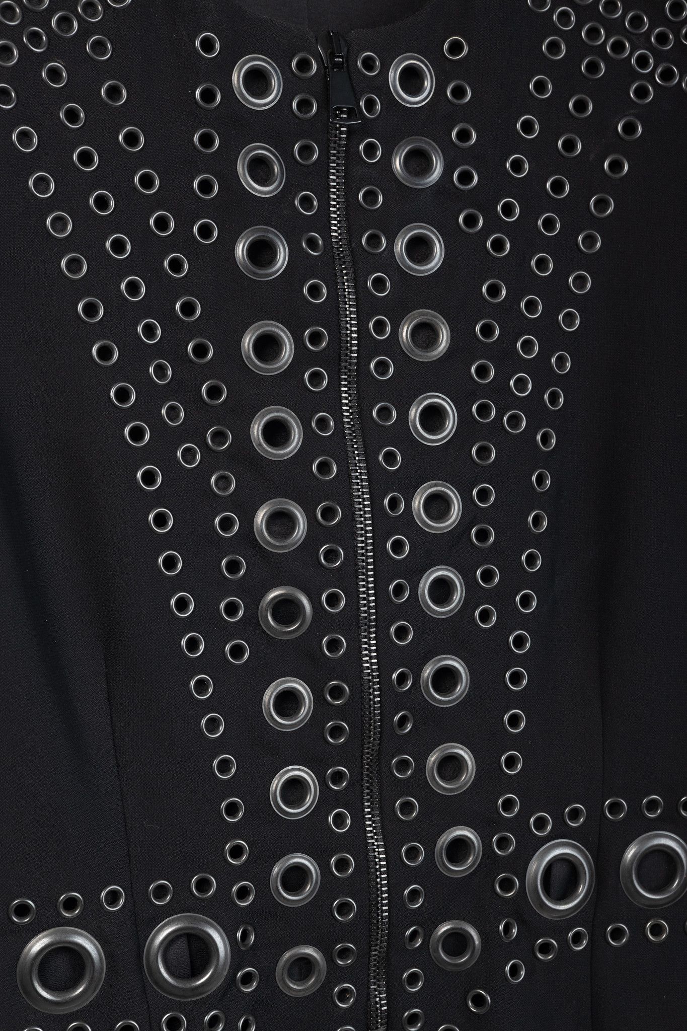 Givenchy Givenchy Black Crepe Grommet-Embellished Mini Dress Size M / US 6-8 / IT 42-44 - 6 Thumbnail