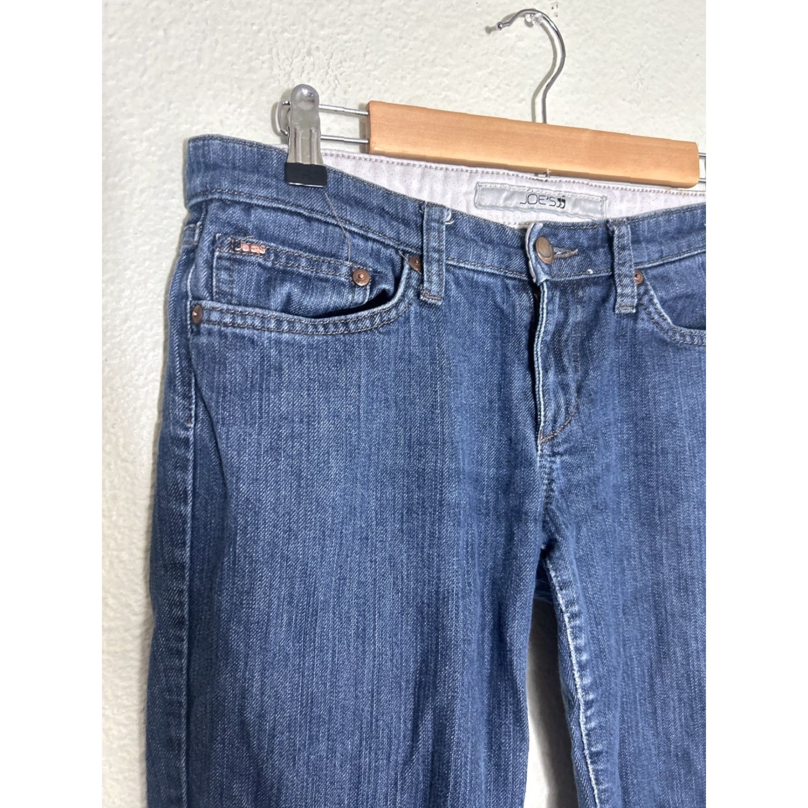 Vintage Joes Jeans Otis Size 27 Dark Wash Stretch Denim Flat Front Straight Leg 30x31 Size 26" / US 2 / IT 38 - 4 Thumbnail