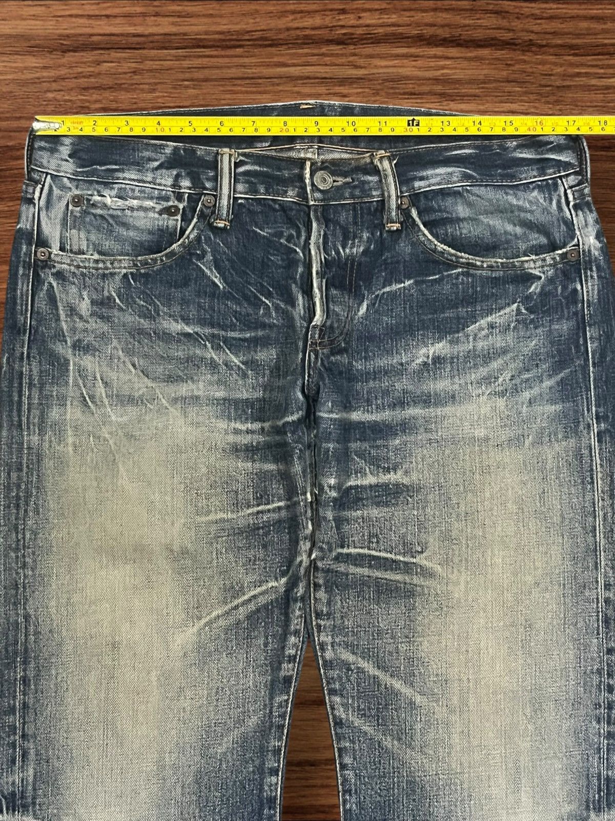 Eternal Vintage Eternal 811 Intense Whiskering Faded Frayed Hem Jean Size US 34 / EU 50 - 15 Thumbnail