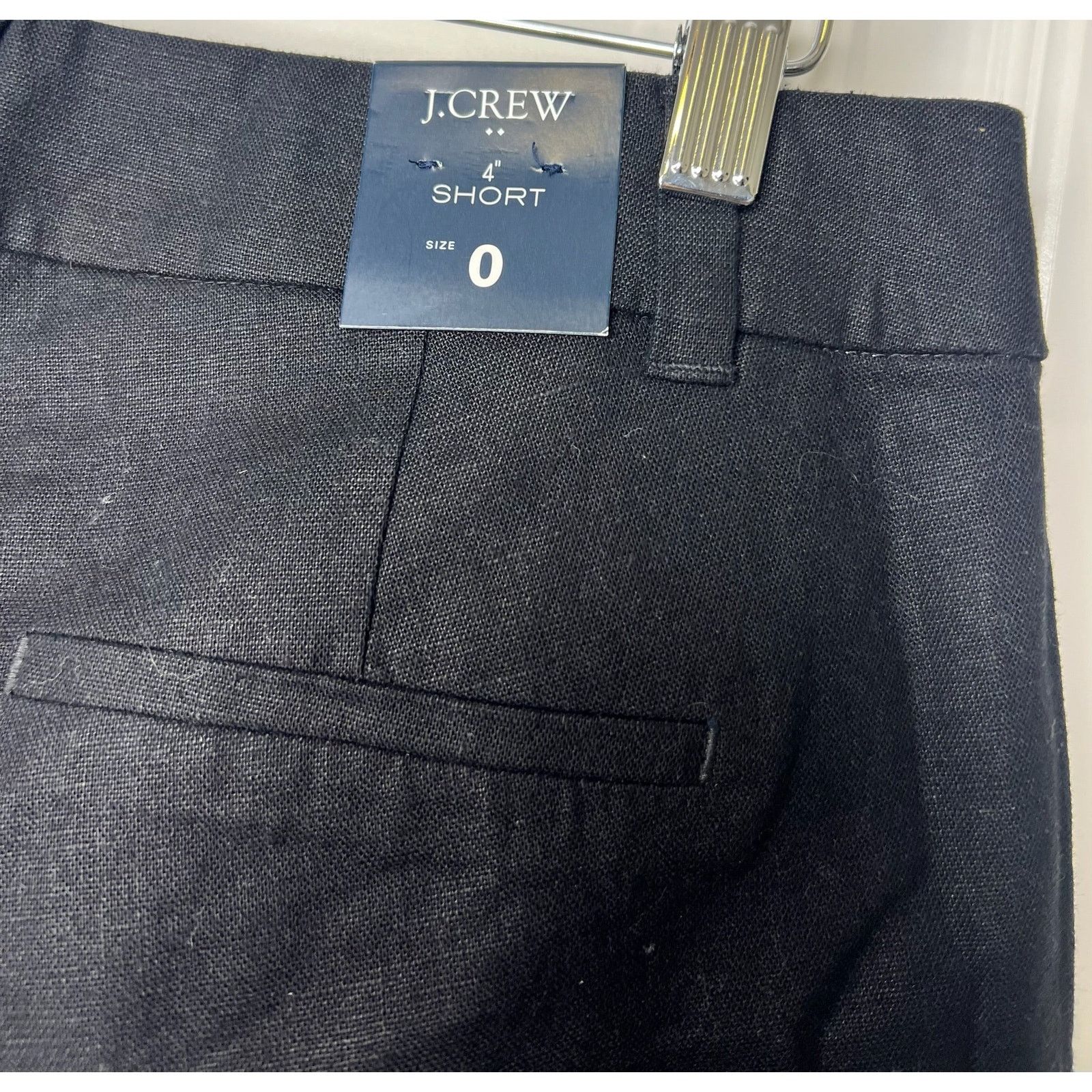 J.Crew NWT! J. Crew Linen Black Shorts, Size 0 Size 25" / US 0 / IT 36 - 4 Thumbnail