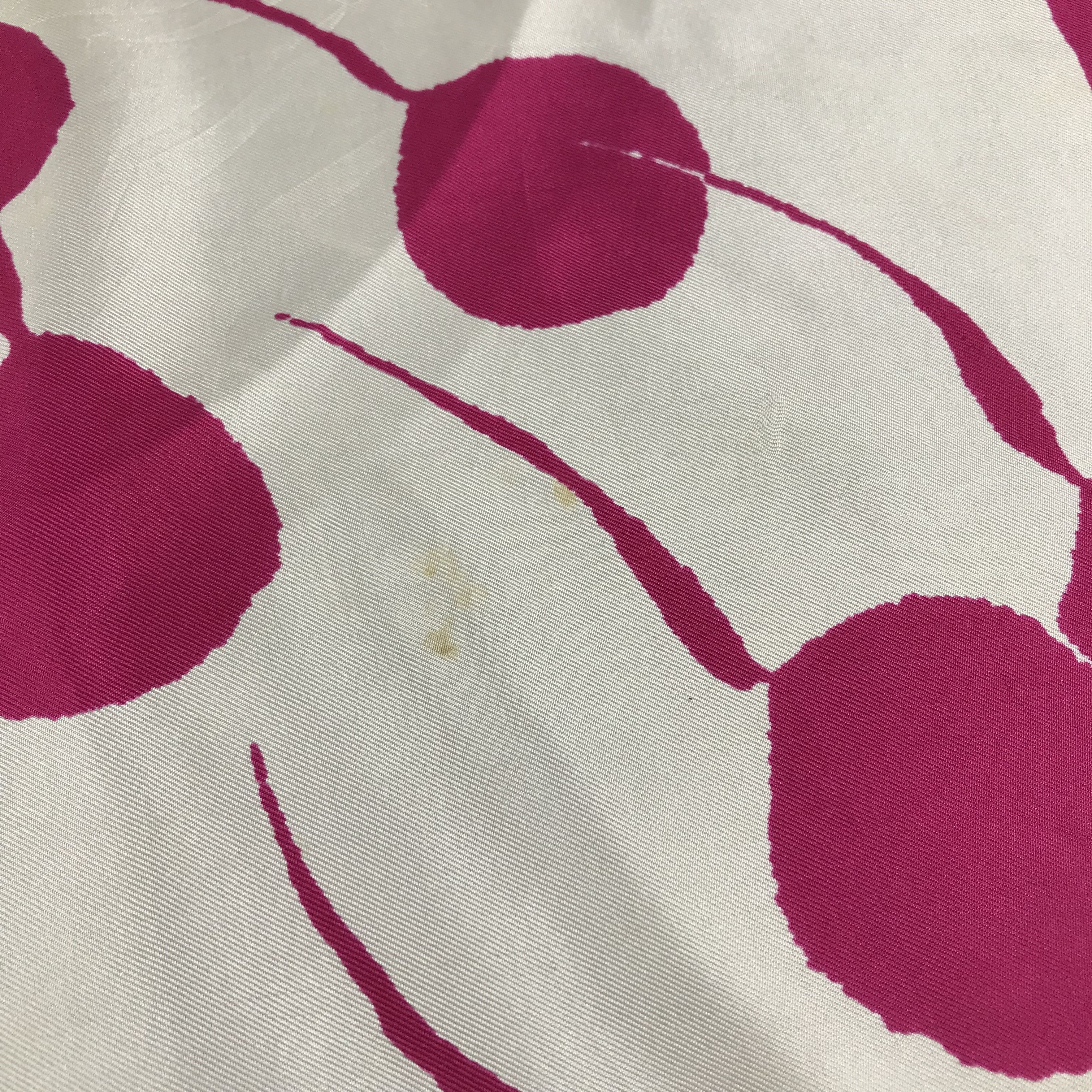 Vintage Vintage Pink Dots Silk Scarf M134 Size ONE SIZE - 4 Thumbnail