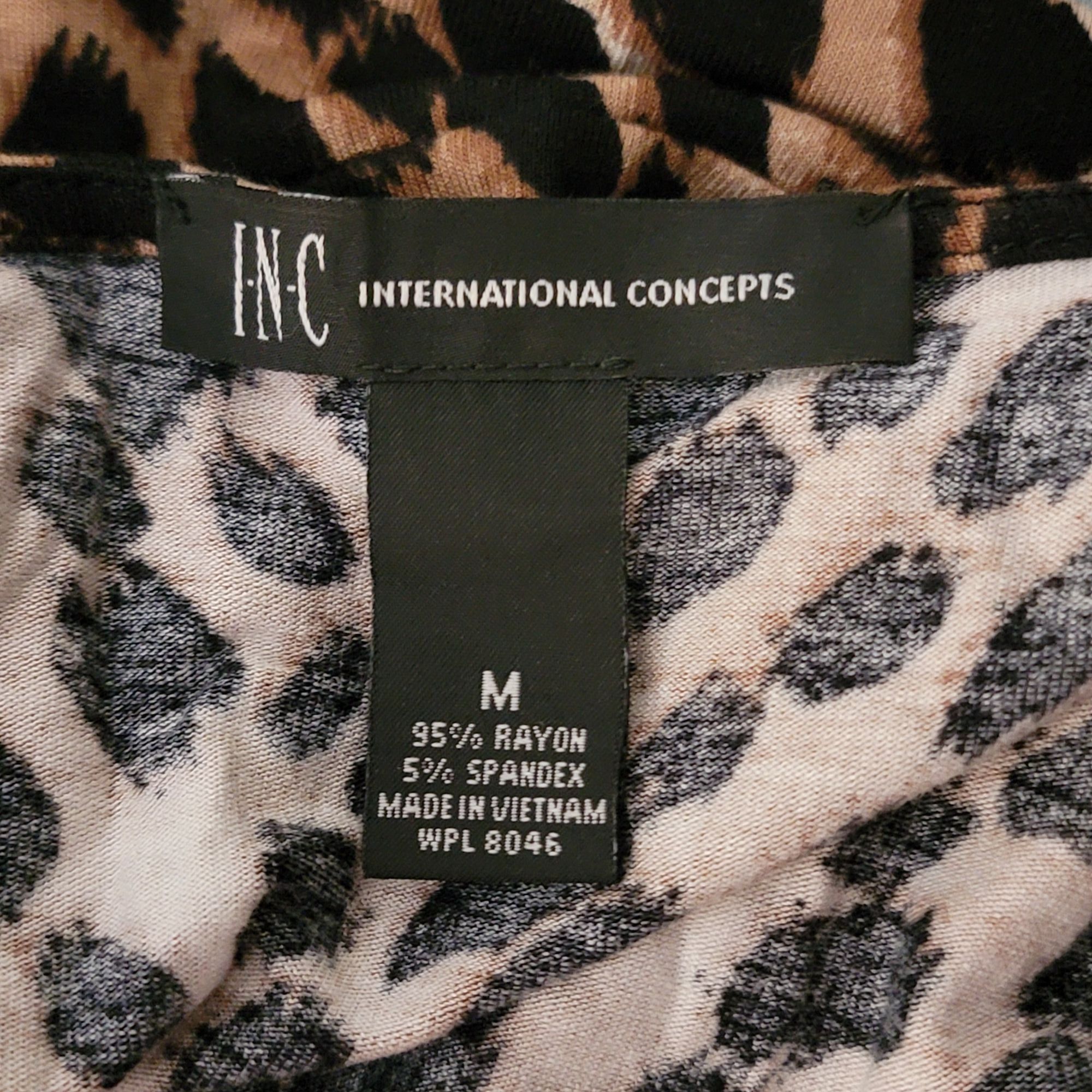 Other INC Animal Print Dress M Rayon & Spandex Womens Knee-Length Size M / US 6-8 / IT 42-44 - 3 Thumbnail
