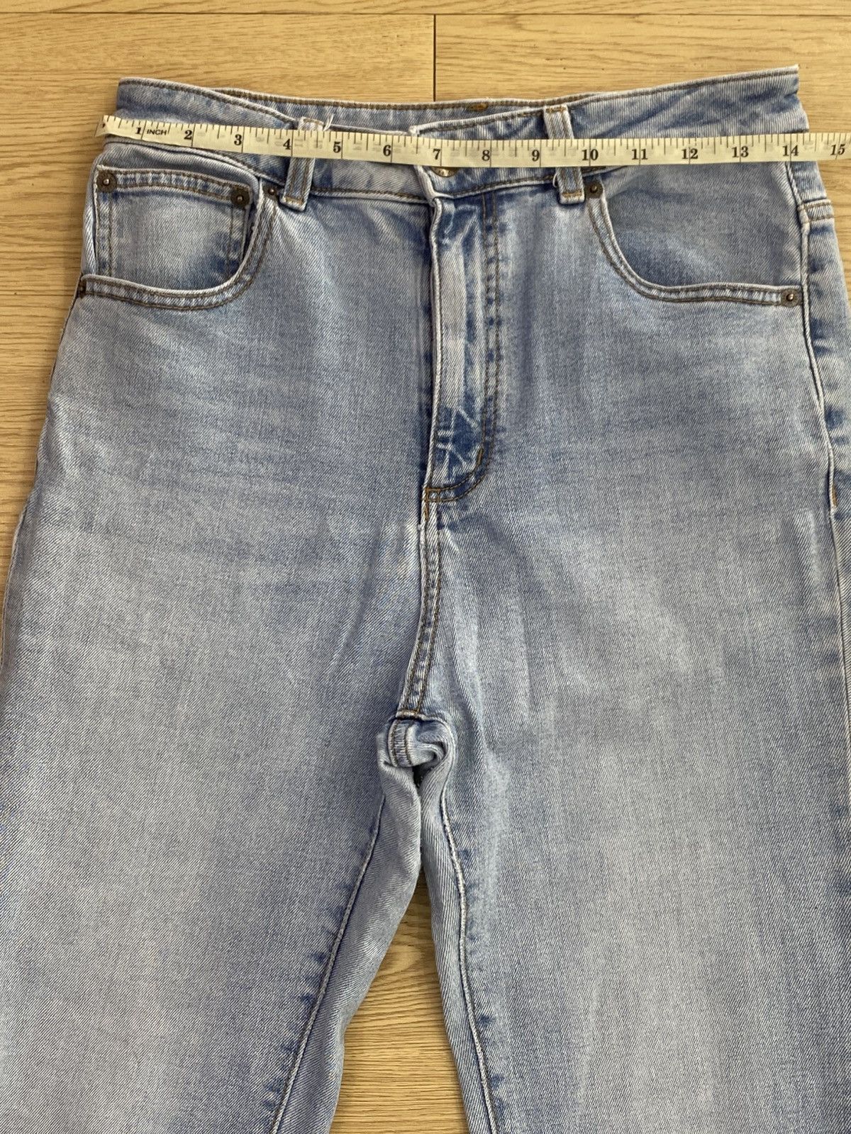 GU GU Japanese Brand Blue Faded Style Flare Jeans Size US 29 - 11 Thumbnail
