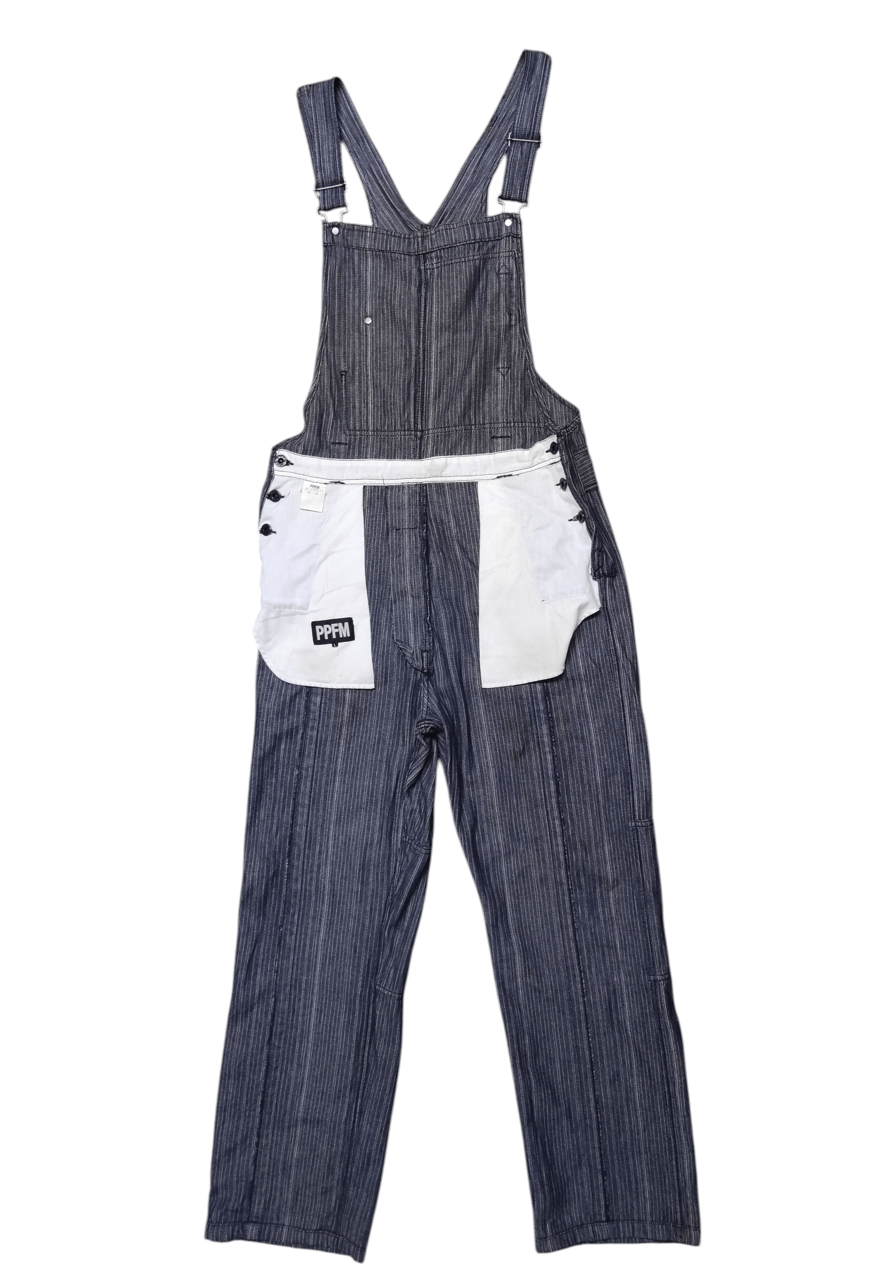 PPFM Vintage Rare PPFM Japanese Overall Denim Indigo Stripe Size US 34 / EU 50 - 19 Thumbnail