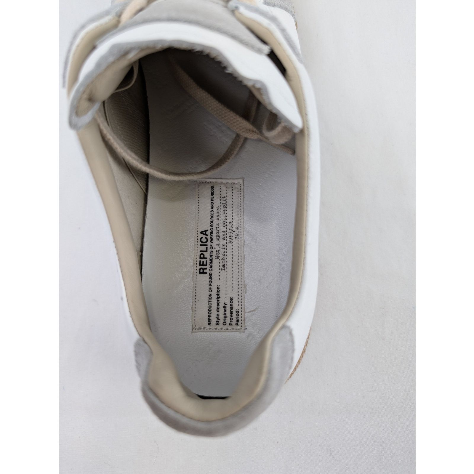 Maison Margiela o1rshd1 Replica sneakers in white and gray leather and suede Size US 13 / EU 46 - 14 Thumbnail