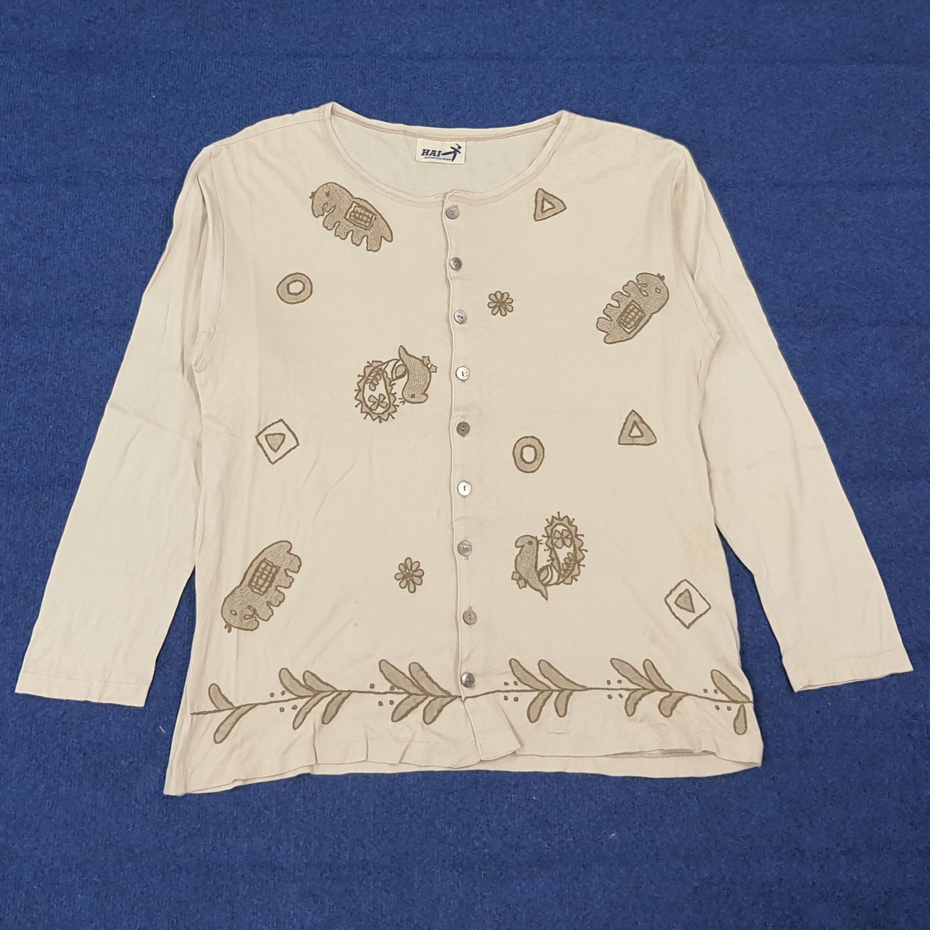 Hai Sporting Gear Vintage HAI Sporting Gear Embroidered Cardigan Top C276N59 Size M / US 6-8 / IT 42-44 - 1 Thumbnail