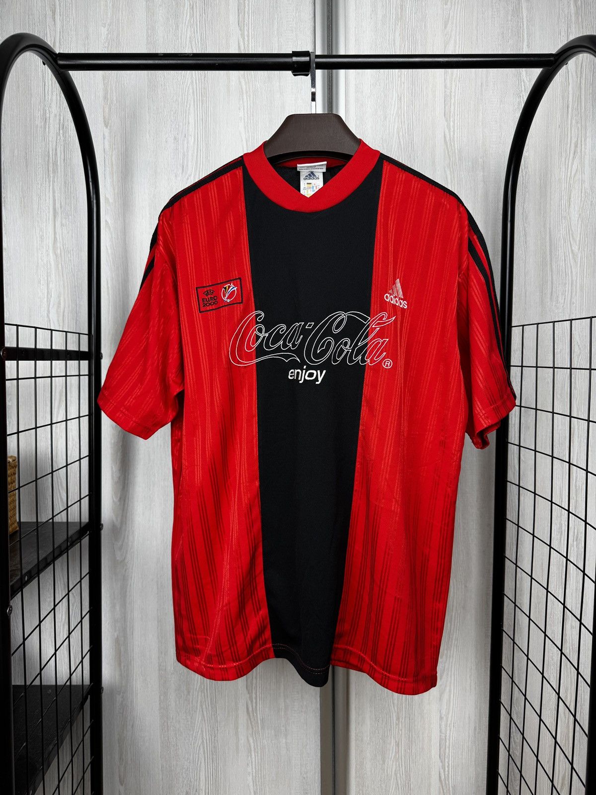 Adidas Adidas Coca-Cola UEFA EURO 2000 Soccer jersey football shirt Size US L / EU 52-54 / 3 - 1 Thumbnail