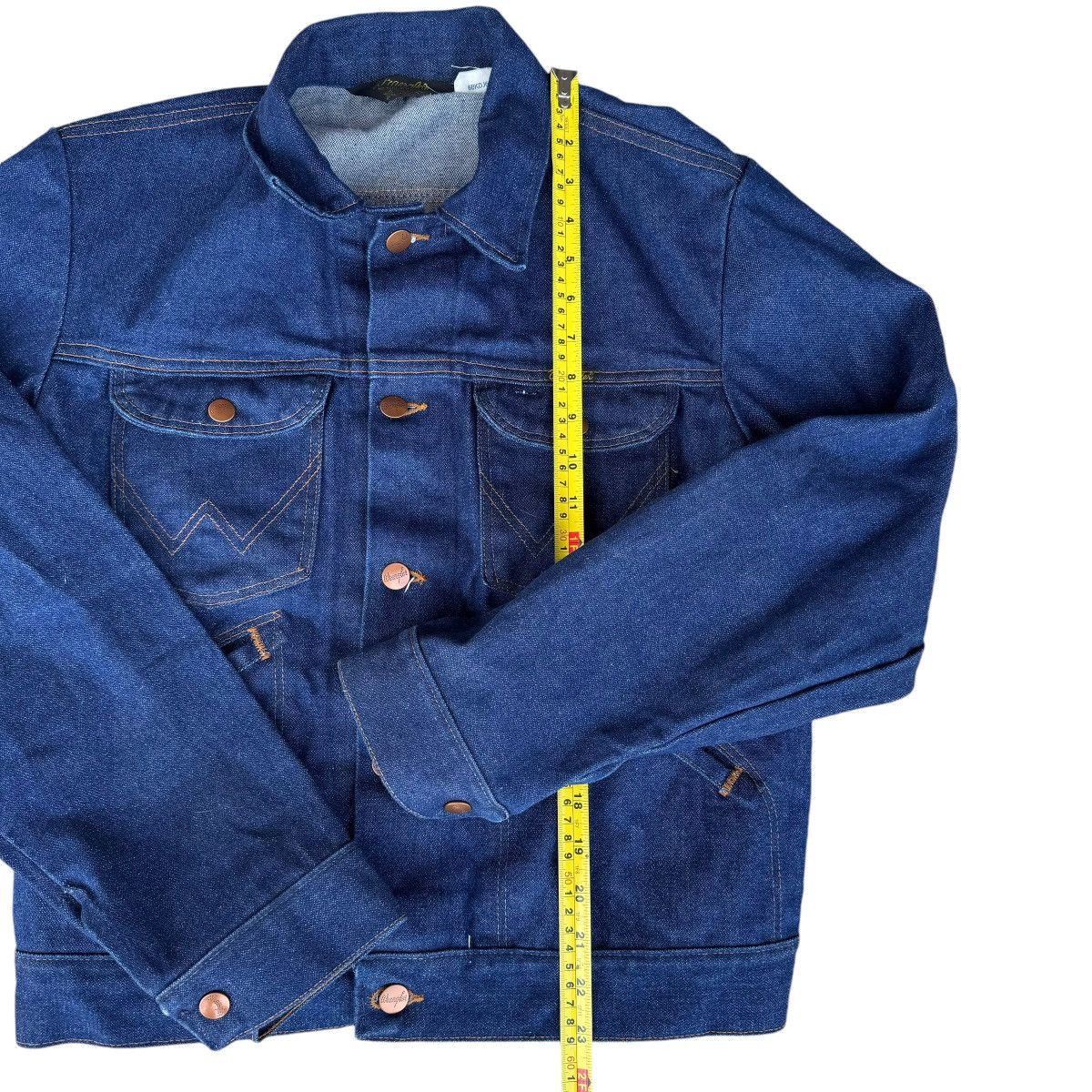 Vintage × Wrangler 74126NV 70s True Vintage Wrangler Navy Denim Trucker Jacket Size US XXS / EU 40 - 15 Thumbnail