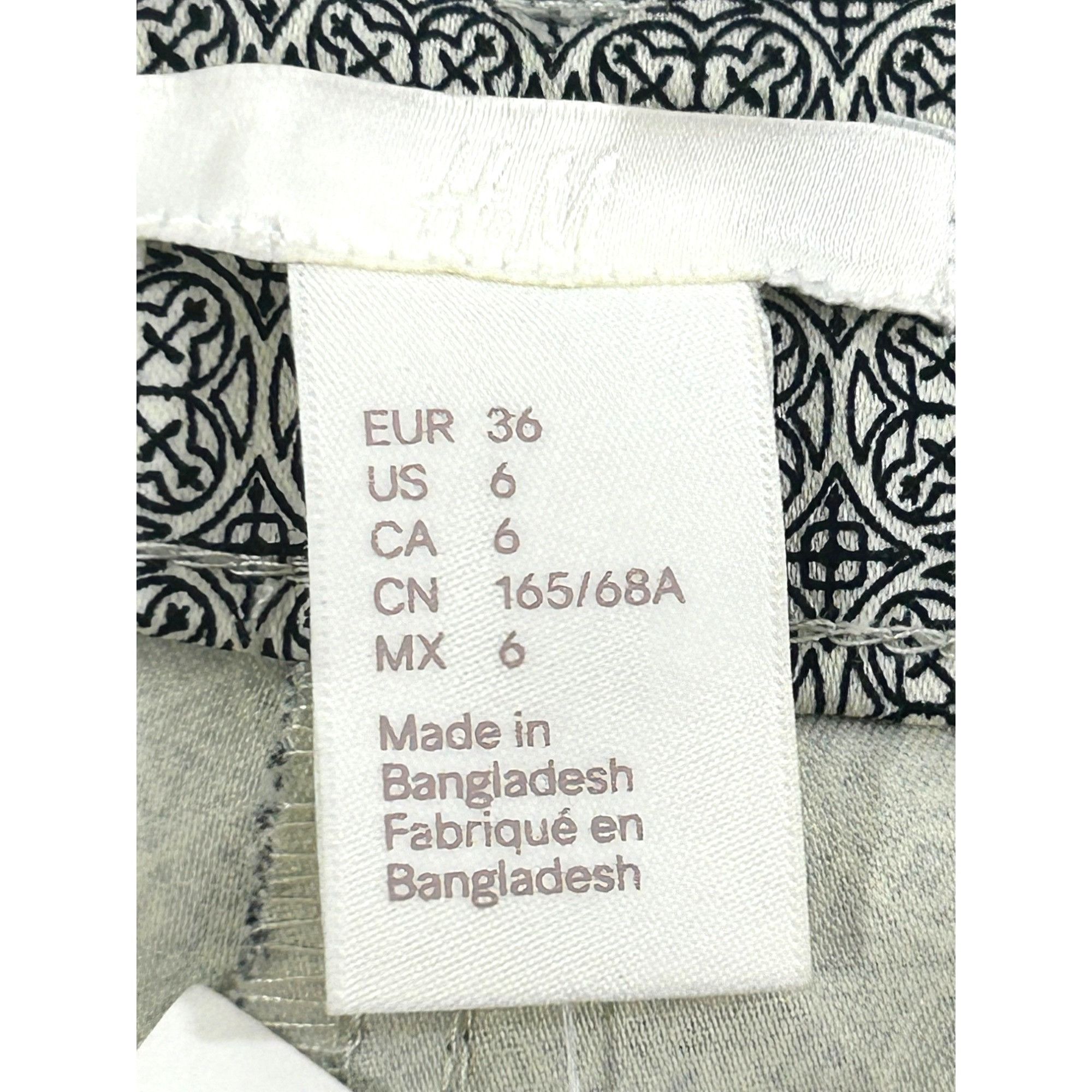 H&M H&M Women’s Ankle Pants 6 Black White Geometric Tapered Zip Size 28" / US 6 / IT 42 - 8 Thumbnail