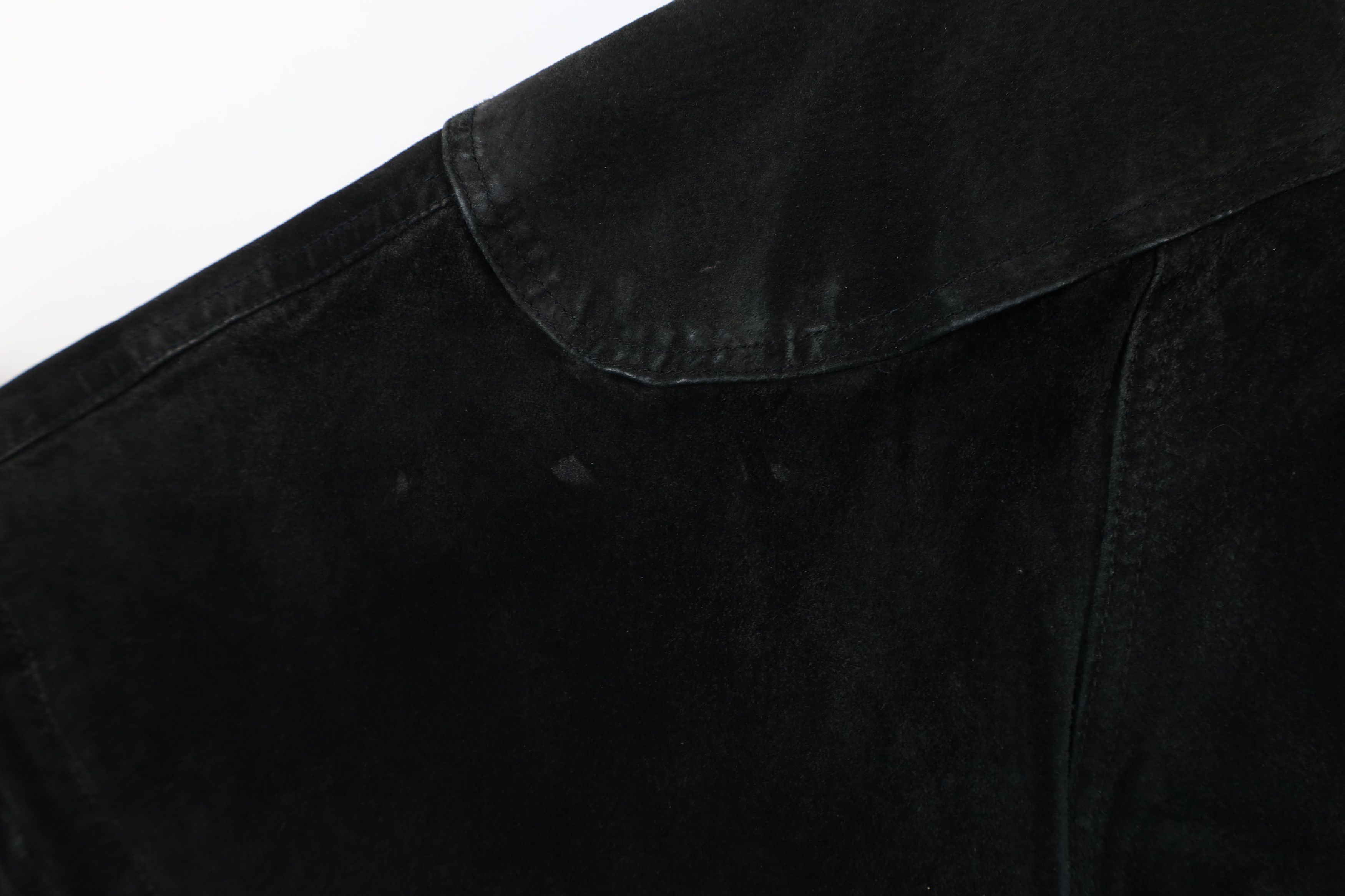 Vintage Vintage 90s Streetwear Suede Leather Bomber Jacket Black Size US M / EU 48-50 / 2 - 7 Thumbnail