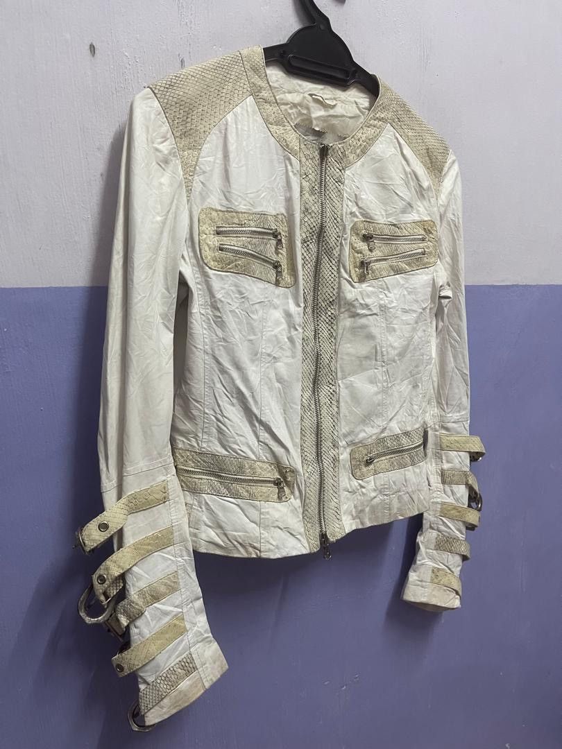 Le Grande Bleu (L.G.B.) LGB STYLE GUERRIERO SNAKE LEATHER TRIM BONDAGE BUCKLE JACKET Size S / US 4 / IT 40 - 3 Thumbnail