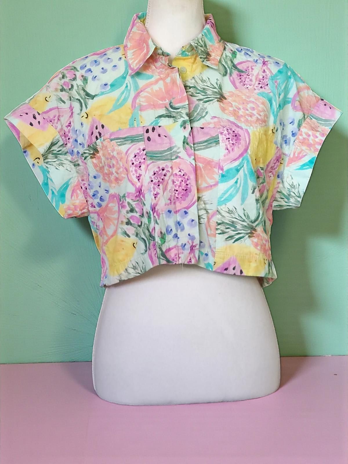 Zara ZARA Tropical Print Blouse - Size Small Size S / US 4 / IT 40 - 3 Thumbnail