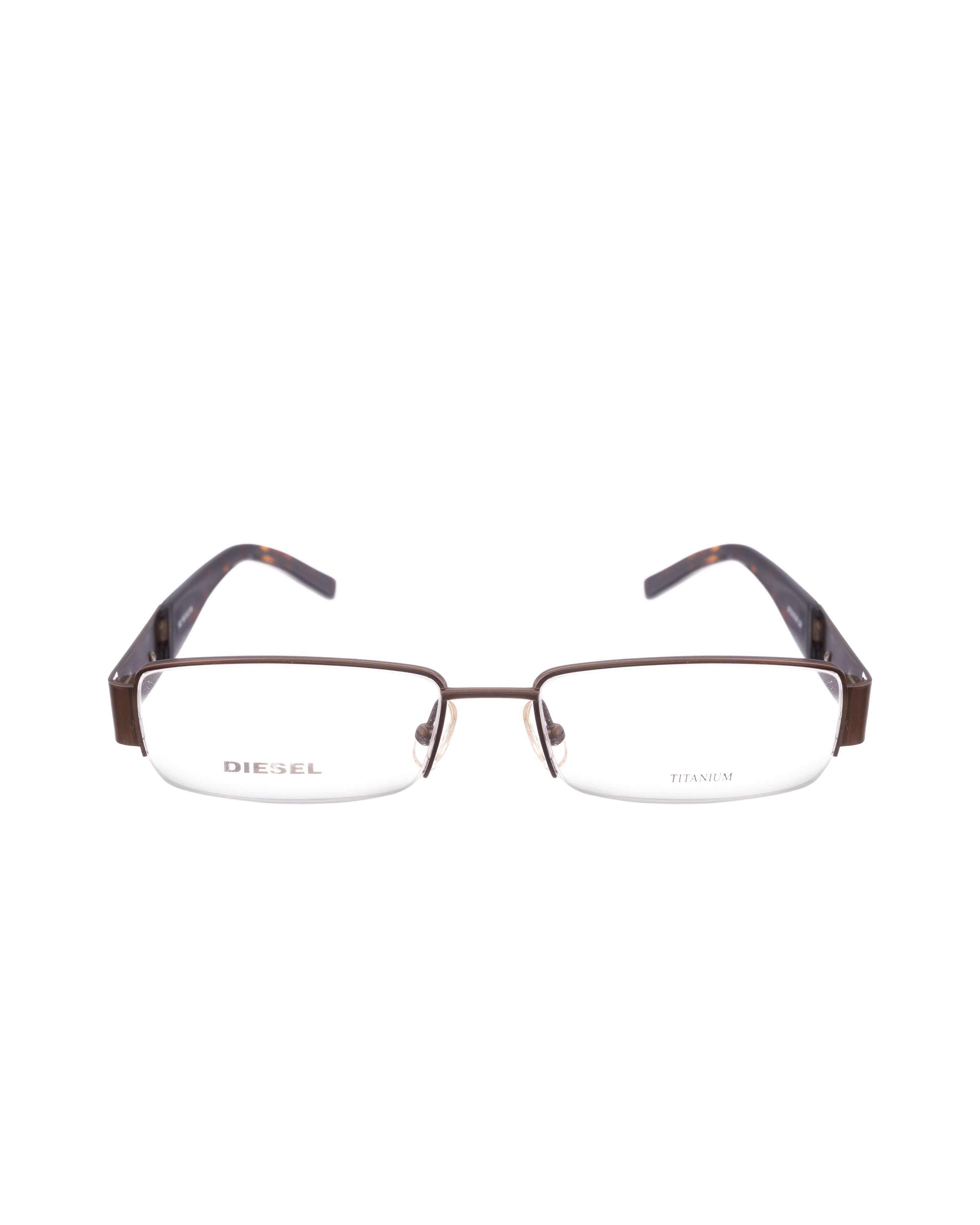Diesel Diesel 90s Dark Brown Havana Half Rim Glasses with Big Logo Size ONE SIZE - 3 Thumbnail