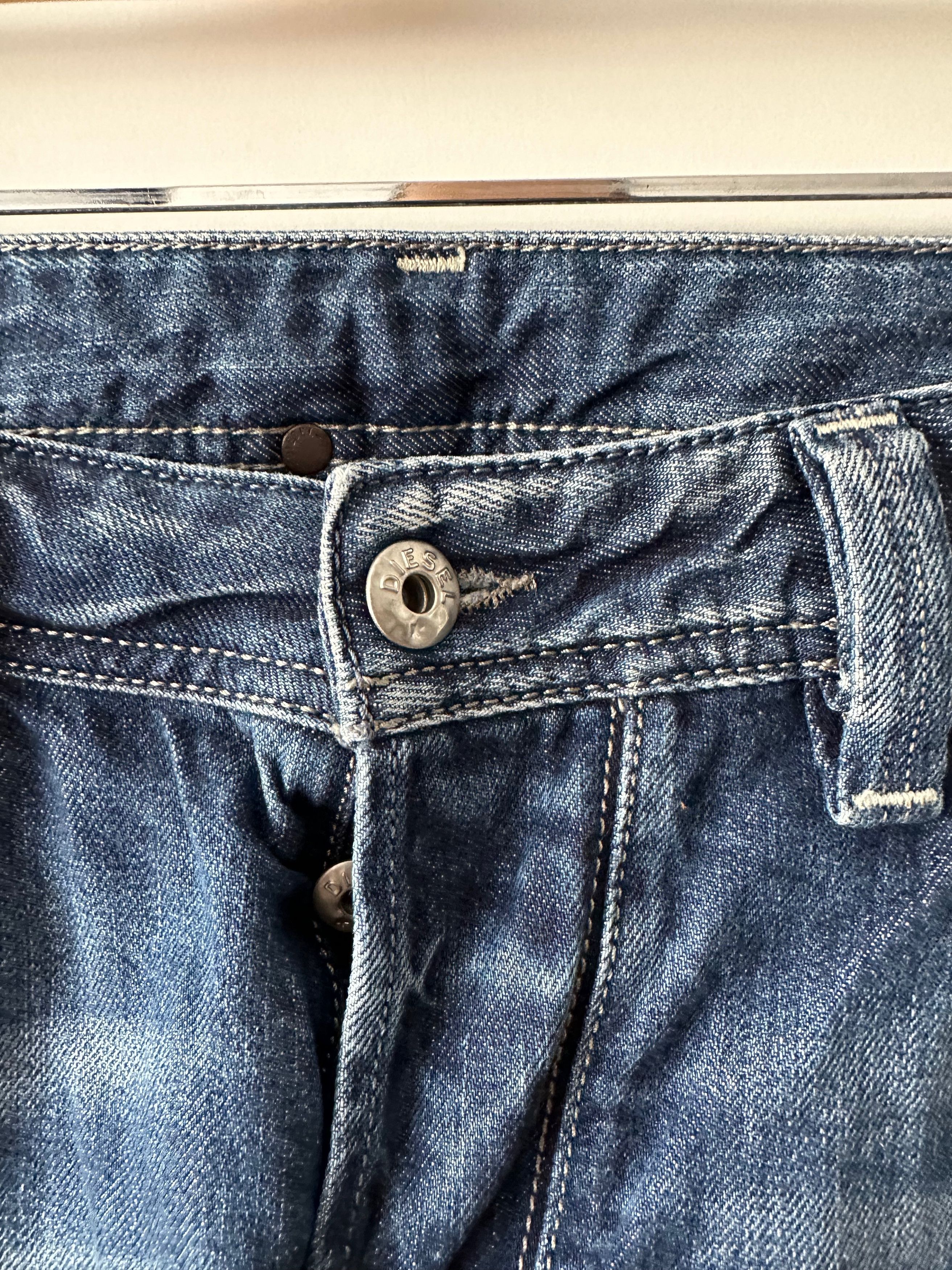 Diesel DIESEL Larkee washed blue denim regular straight pants Size US 35 - 5 Thumbnail