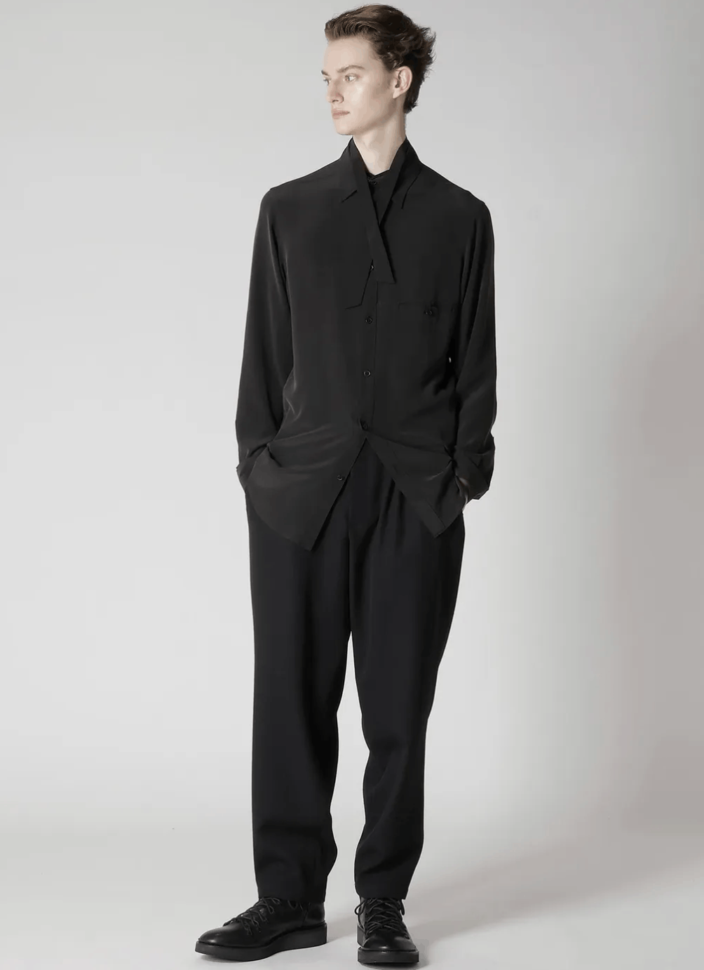 Yohji Yamamoto Yohji Yamamoto Pour Homme - ARMY WOOLBACK LOOP TAB PANT Size US 30 / EU 46 - 2 Thumbnail