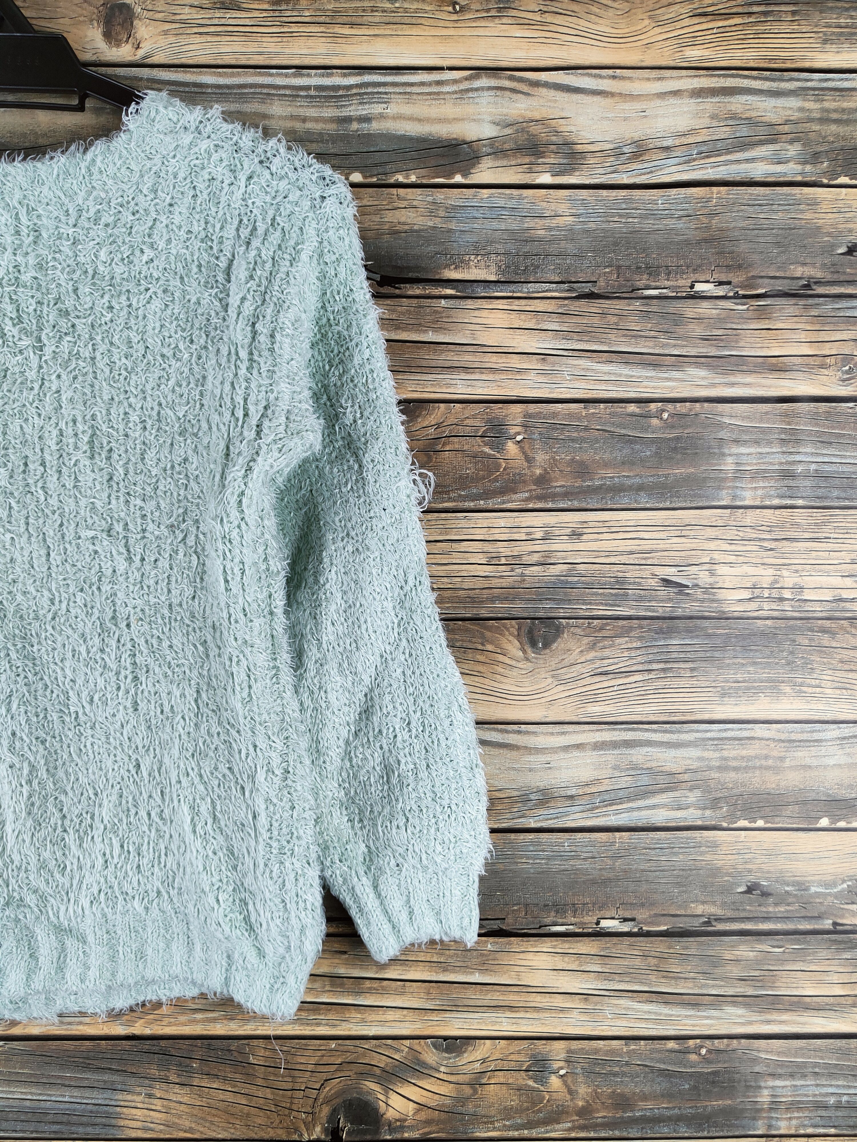 Japanese Brand C.o.l.z.a Green Fur Mohair Knitwear #46-498 Size M / US 6-8 / IT 42-44 - 9 Thumbnail