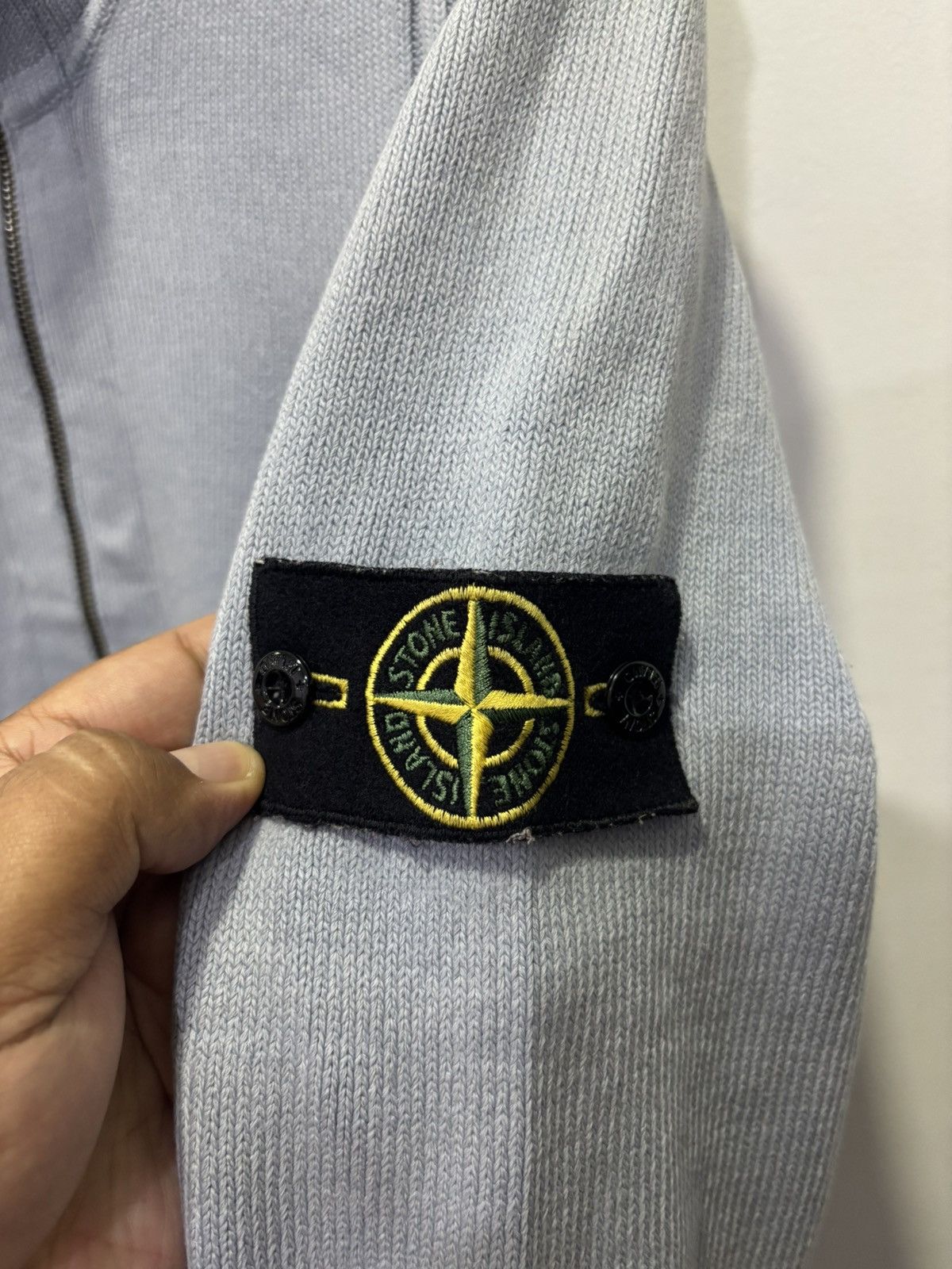 Stone Island Stone Island Full Zip Linen Knitted Sweater Size US L / EU 52-54 / 3 - 3 Thumbnail