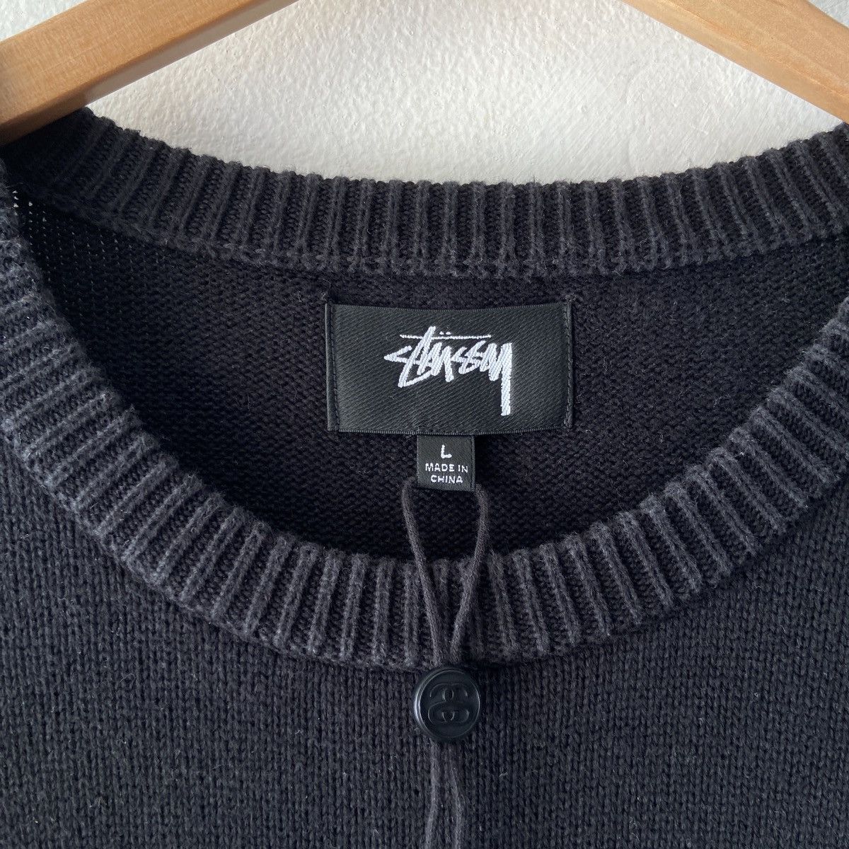Stussy Rare! STUSSY STOCK KNIT SWEATER - BLACK Size US L / EU 52-54 / 3 - 6 Thumbnail